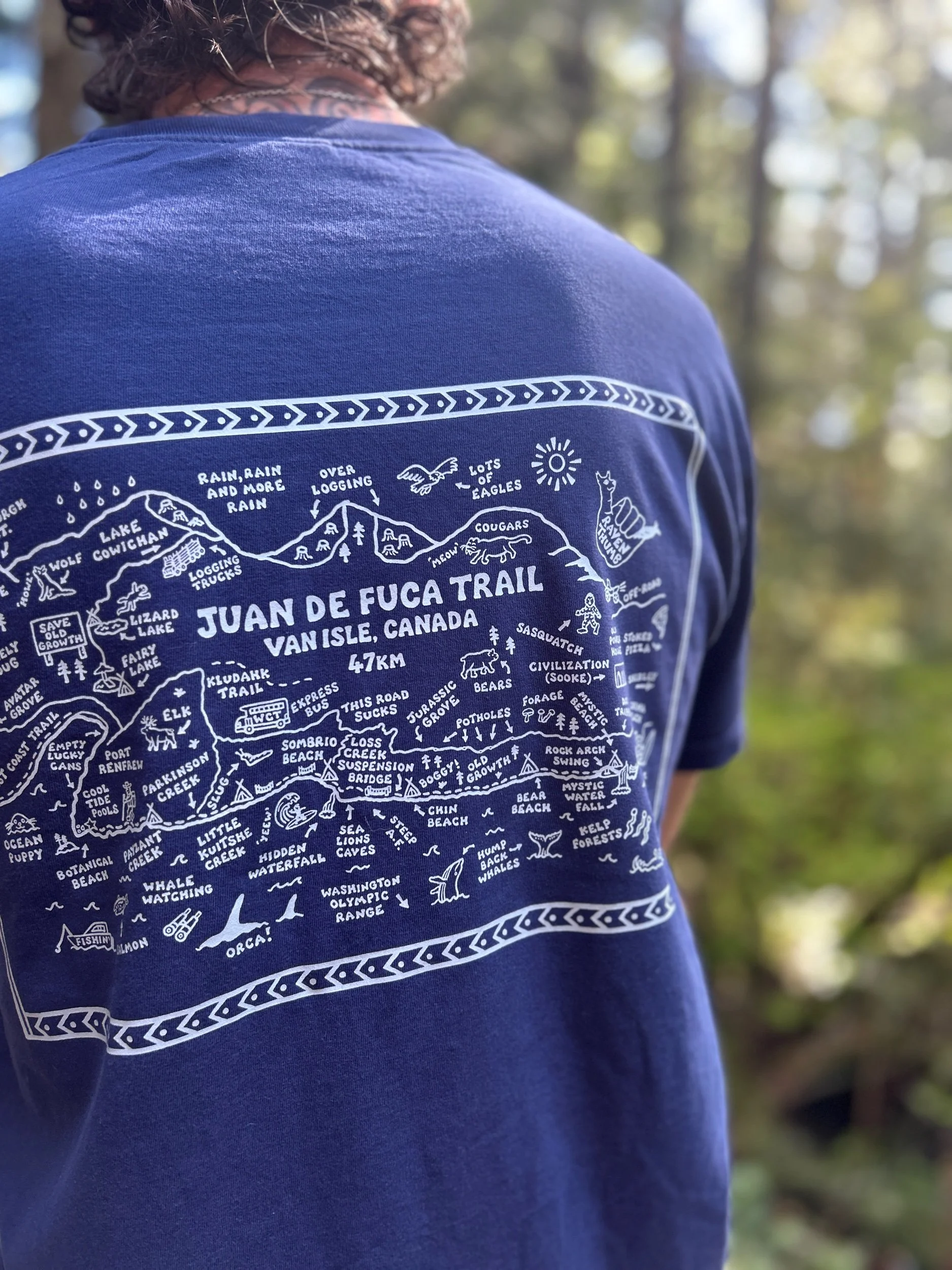 Juan de Fuca Trail - Unisex Tee - Navy