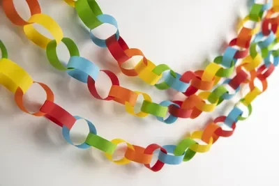 Colorful paper chains