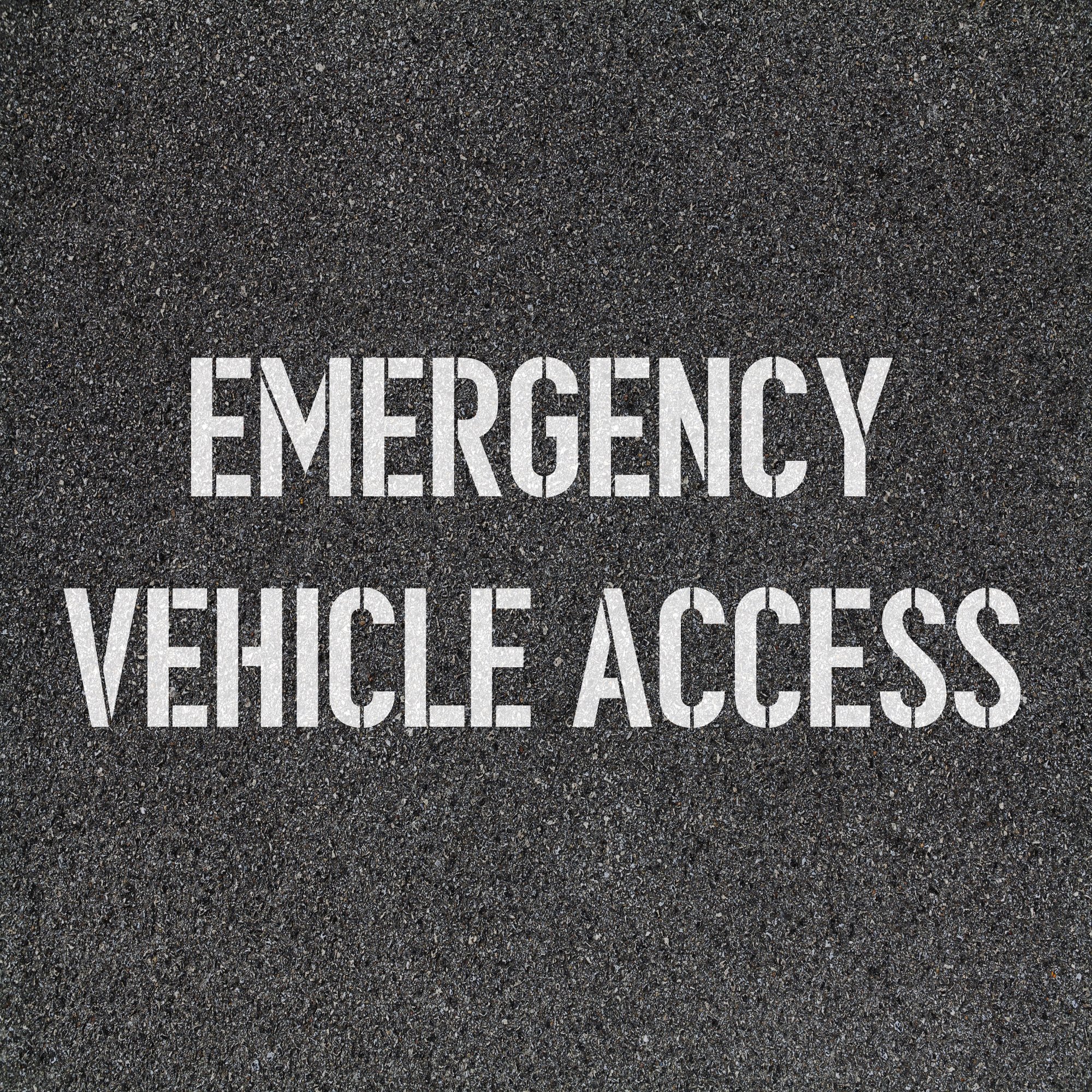 Emergency Vehicle Access Stencil