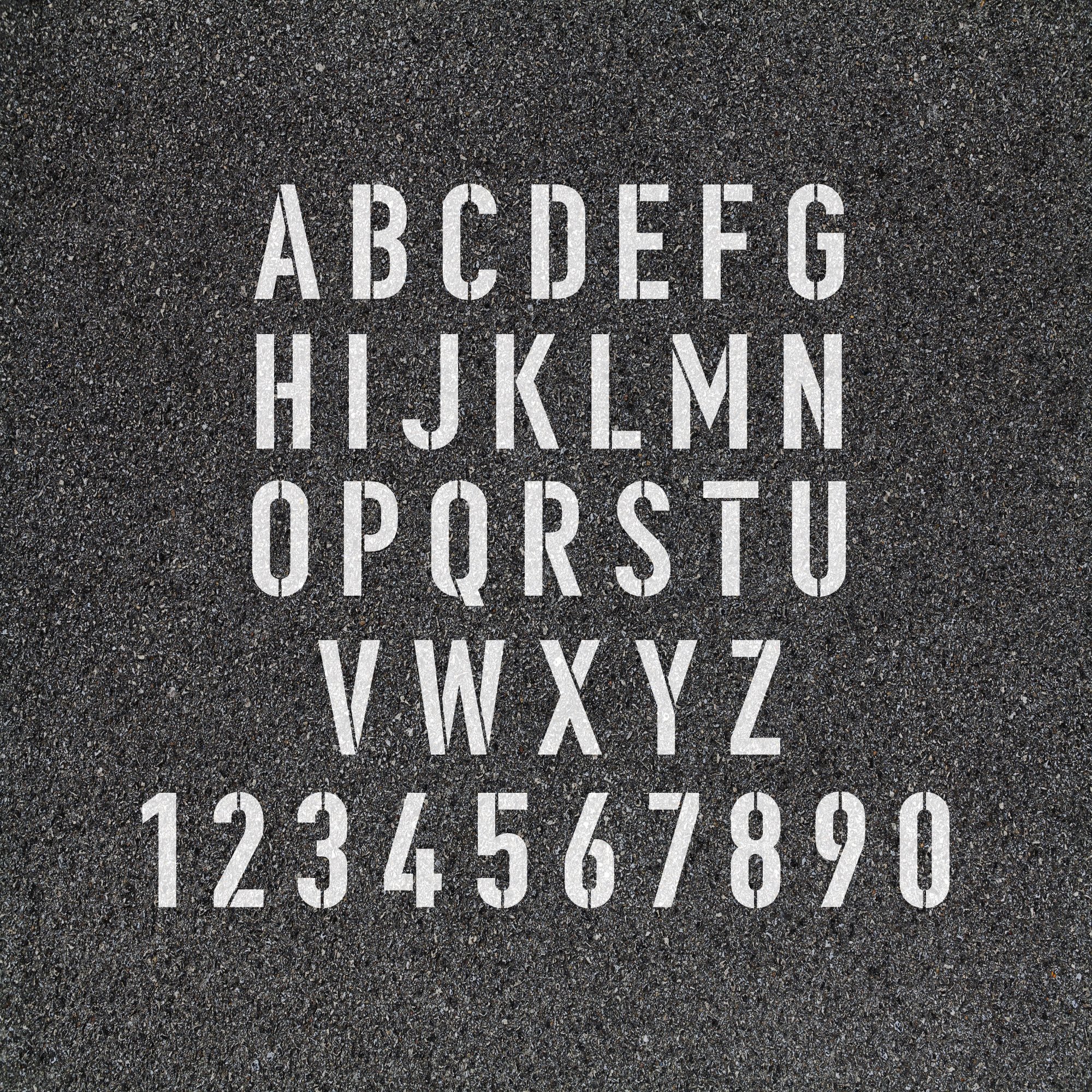 Numbers & Letters Stencils Batch
