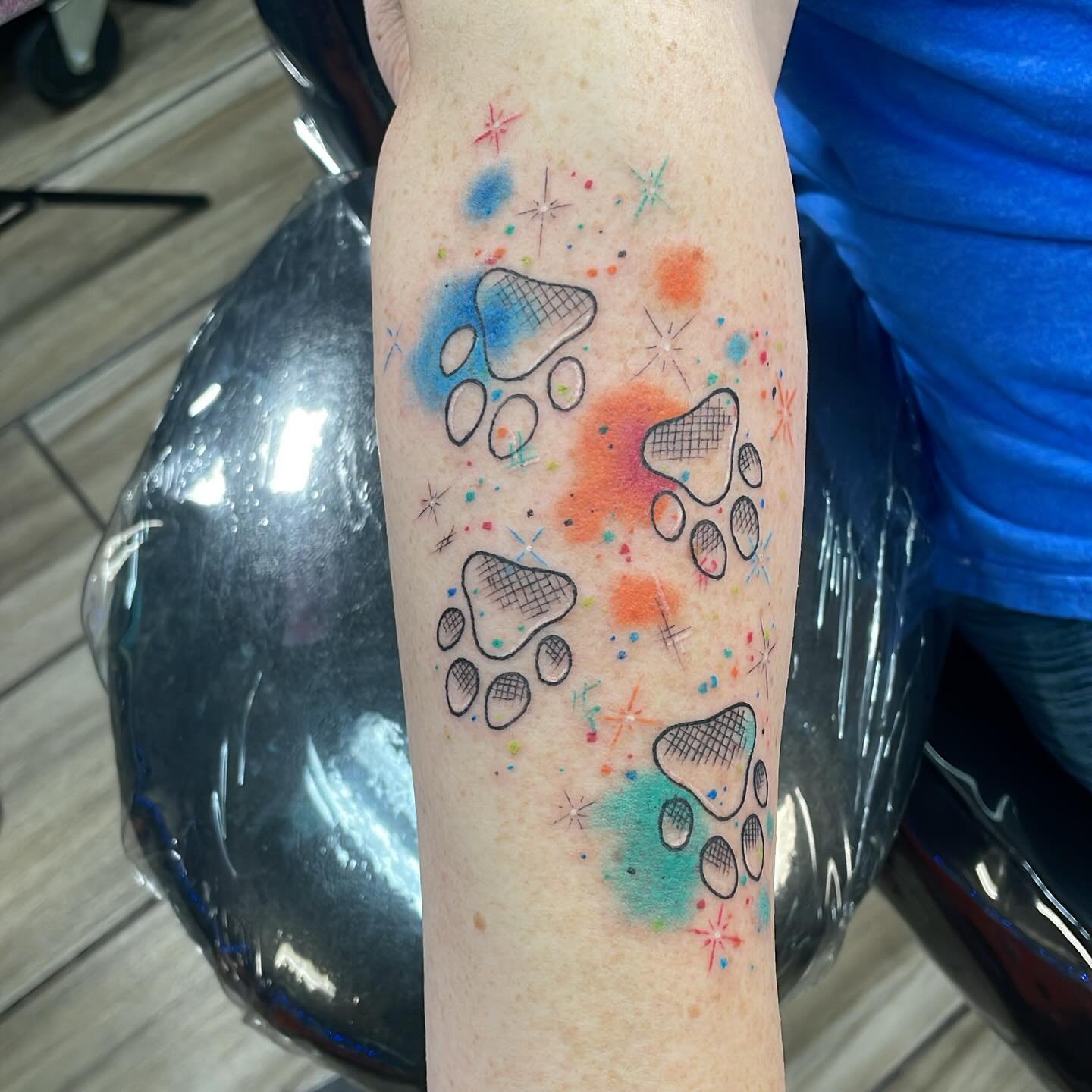 Watercolor tattoo from Gator Tats at Lucky 7's Tattoo Shop in Las Vegas.jpeg.jpeg