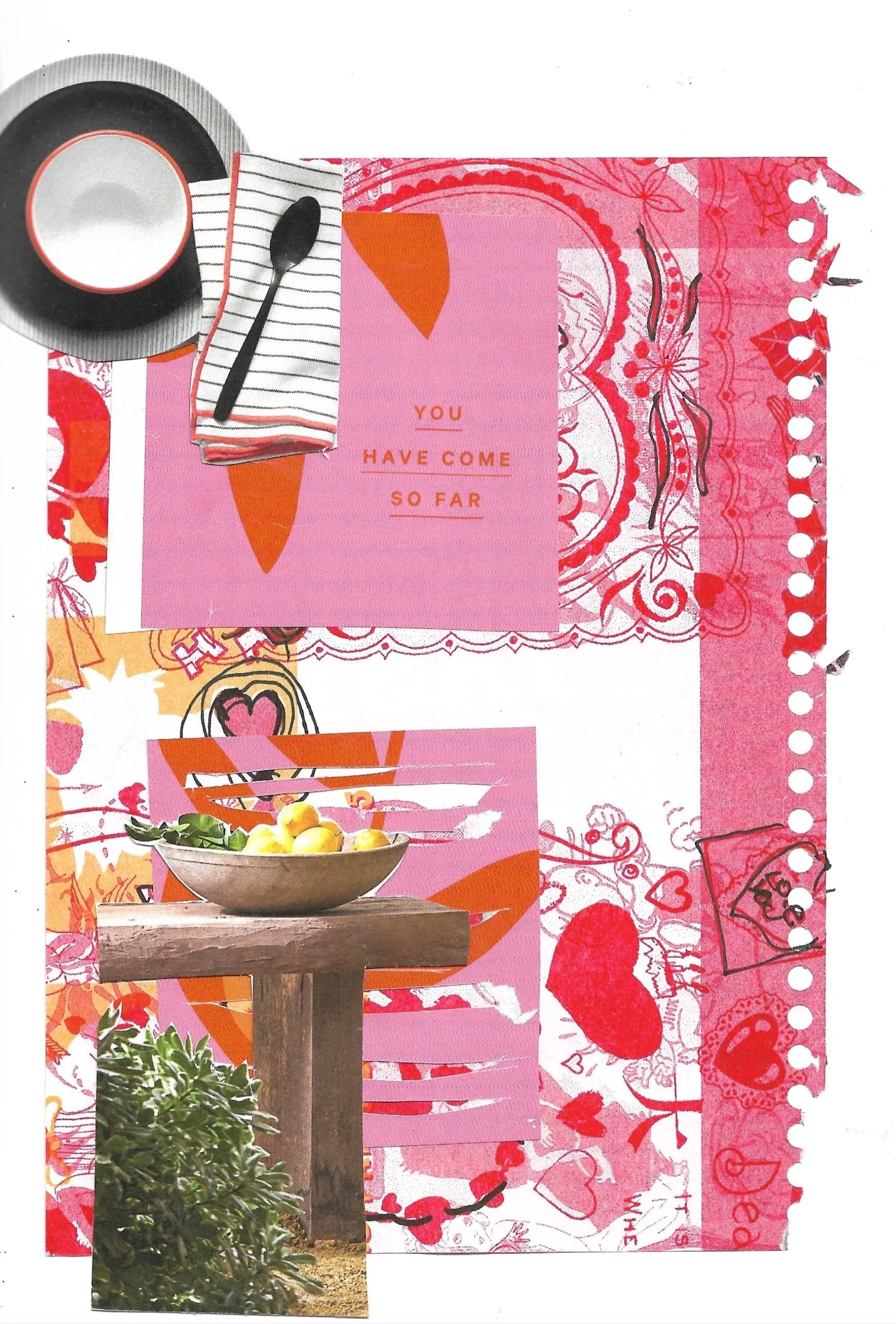 Pink, red, and white valentine's-y background of hearts and fine-line designs.