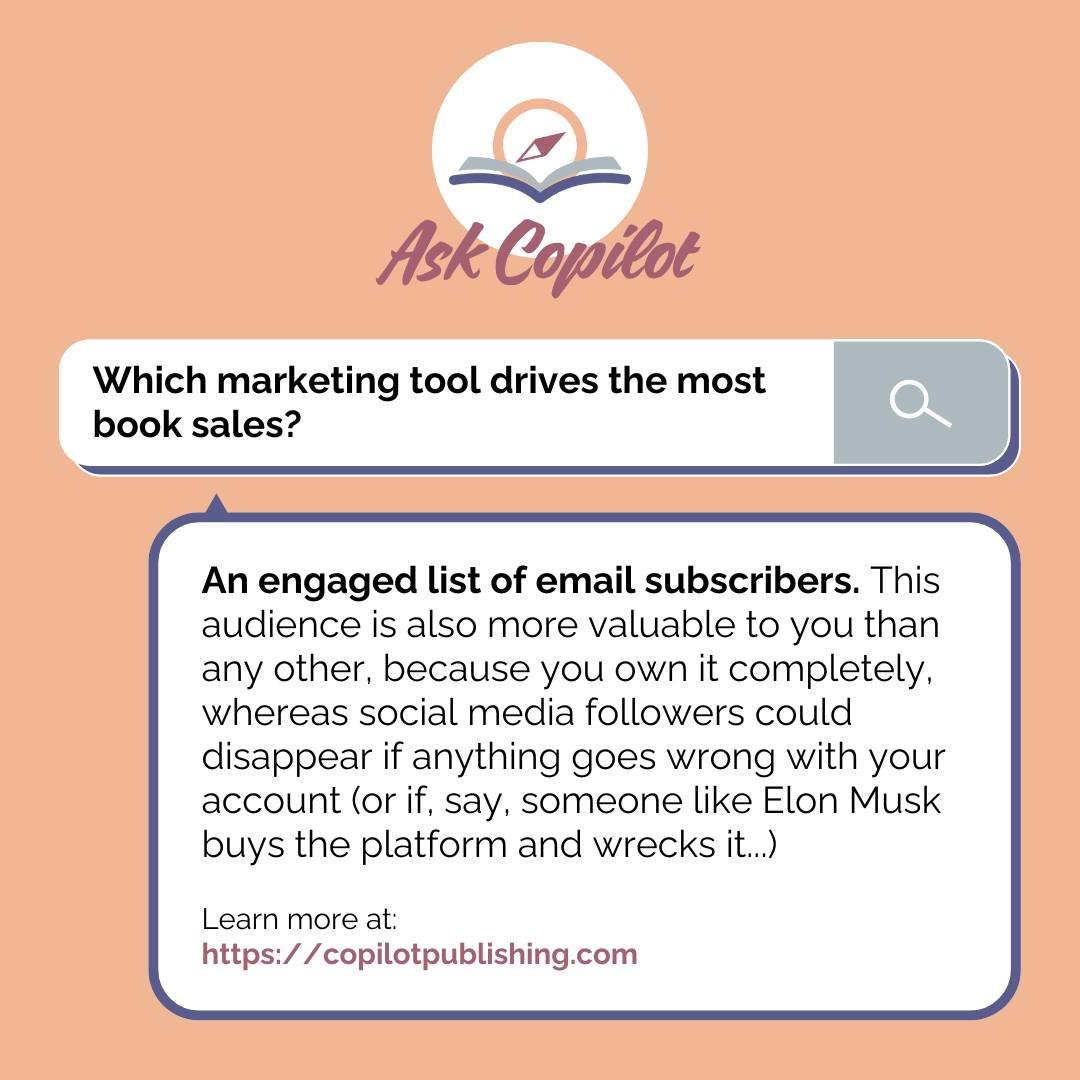 Remarkably, after over 17 years of doing this job, I can confidently say that email marketing has always been and continues to be one of the strongest drivers for book sales. Whenever I run some sort of marketing initiative&mdash;like an ad or a boos