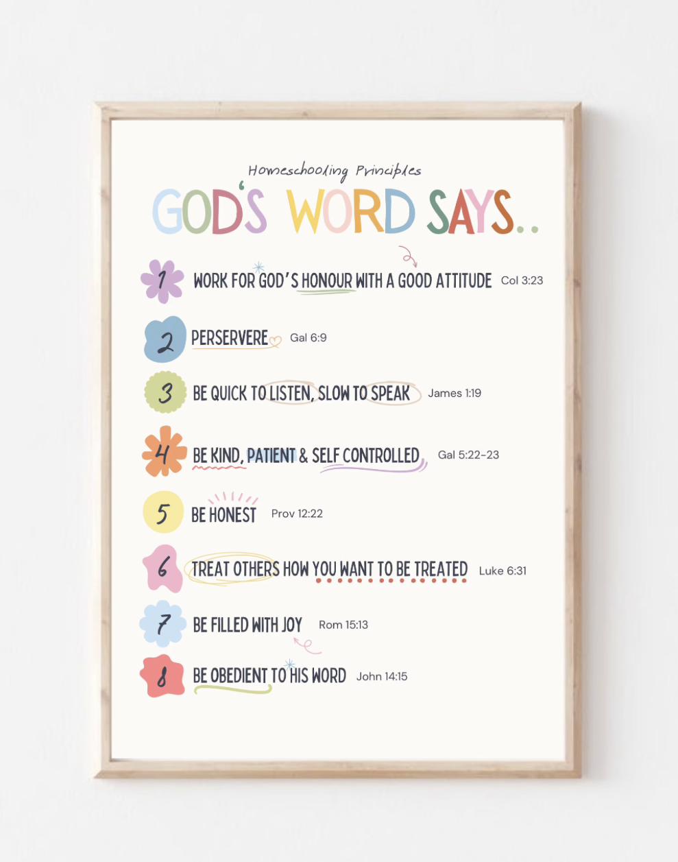 homeschool rules print, homeschooling rules print, homeschooling rules poster, homeschooling rules printable, homeschooling principles poster, homeschooling resources, bible verse print for kids