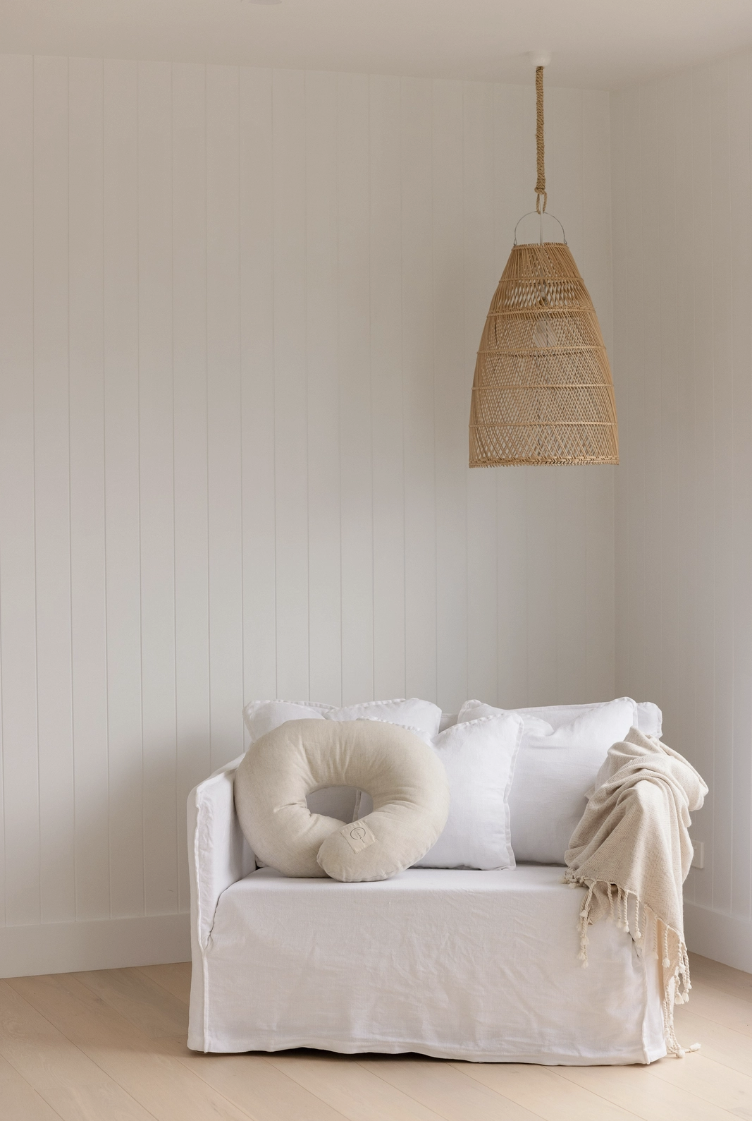 Linen Nursing Pillow & Cover - Natural Oat