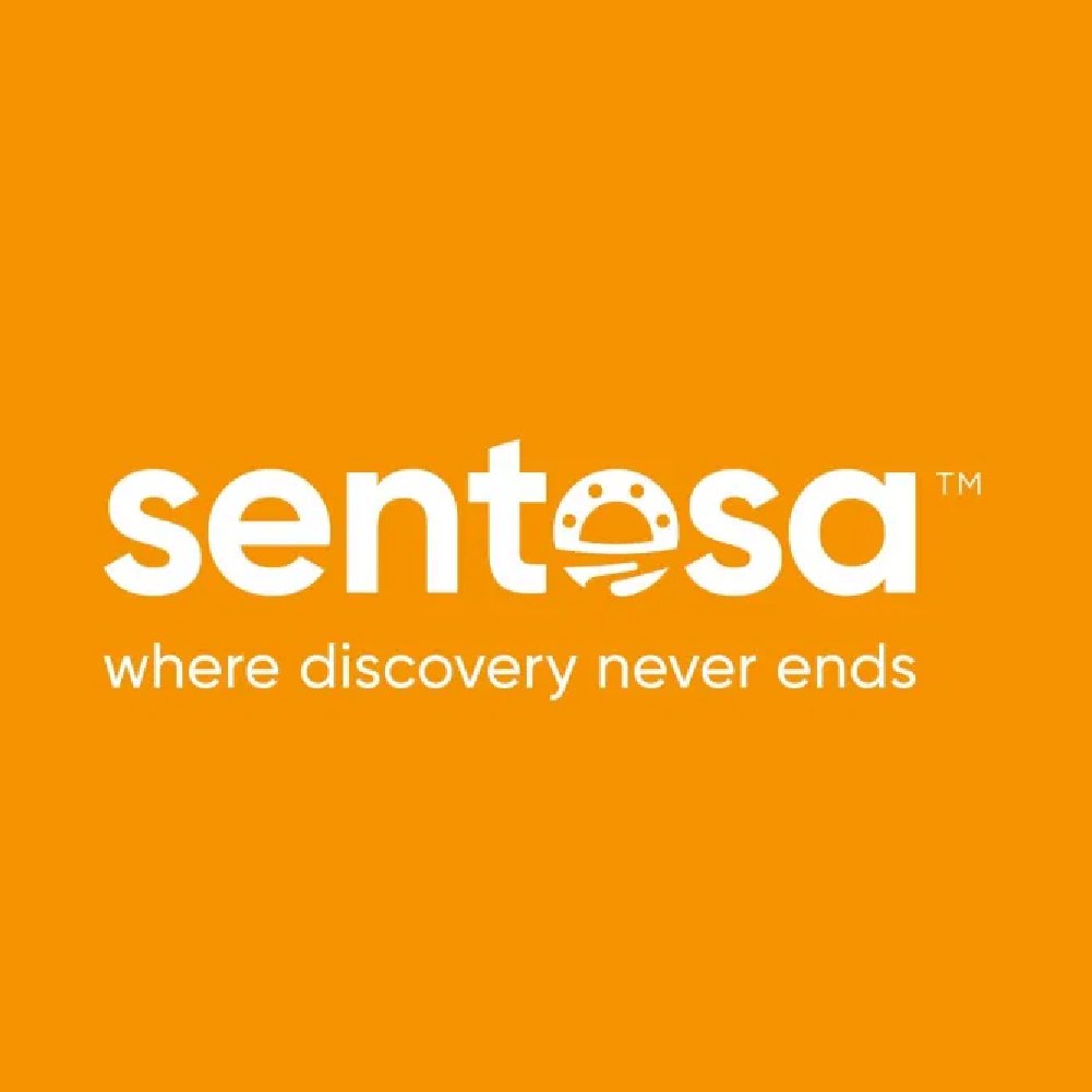 Sentoza logo on orange background with slogan 'where discovery never ends'.