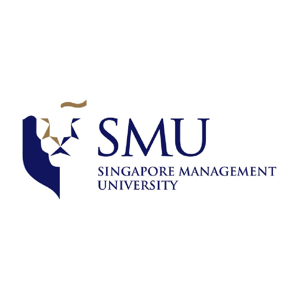 Logo of Singapore Management University featuring a stylized lion face with the initials SMU and the full name underneath.