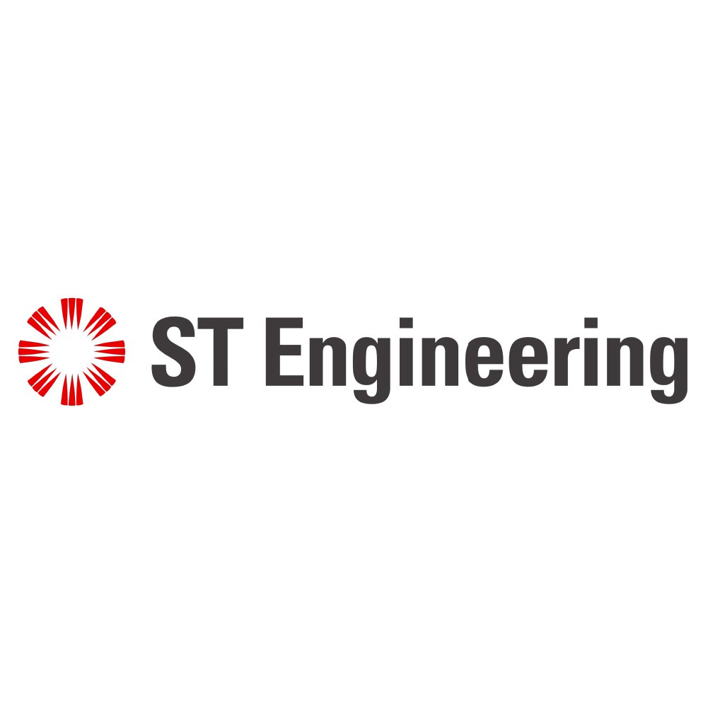 Logo of ST Engineering with a red circular emblem and the company name in black text.