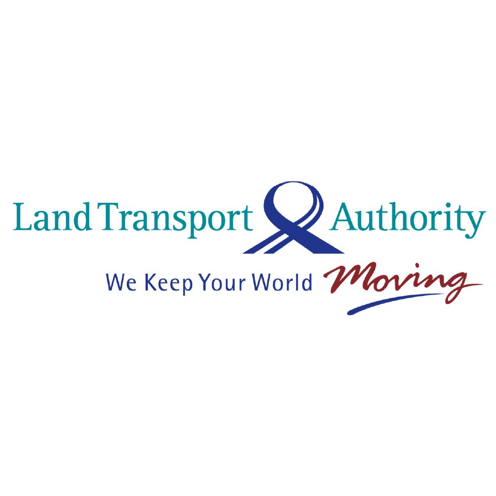 Logo of Land Transport Authority with the tagline "We Keep Your World Moving."