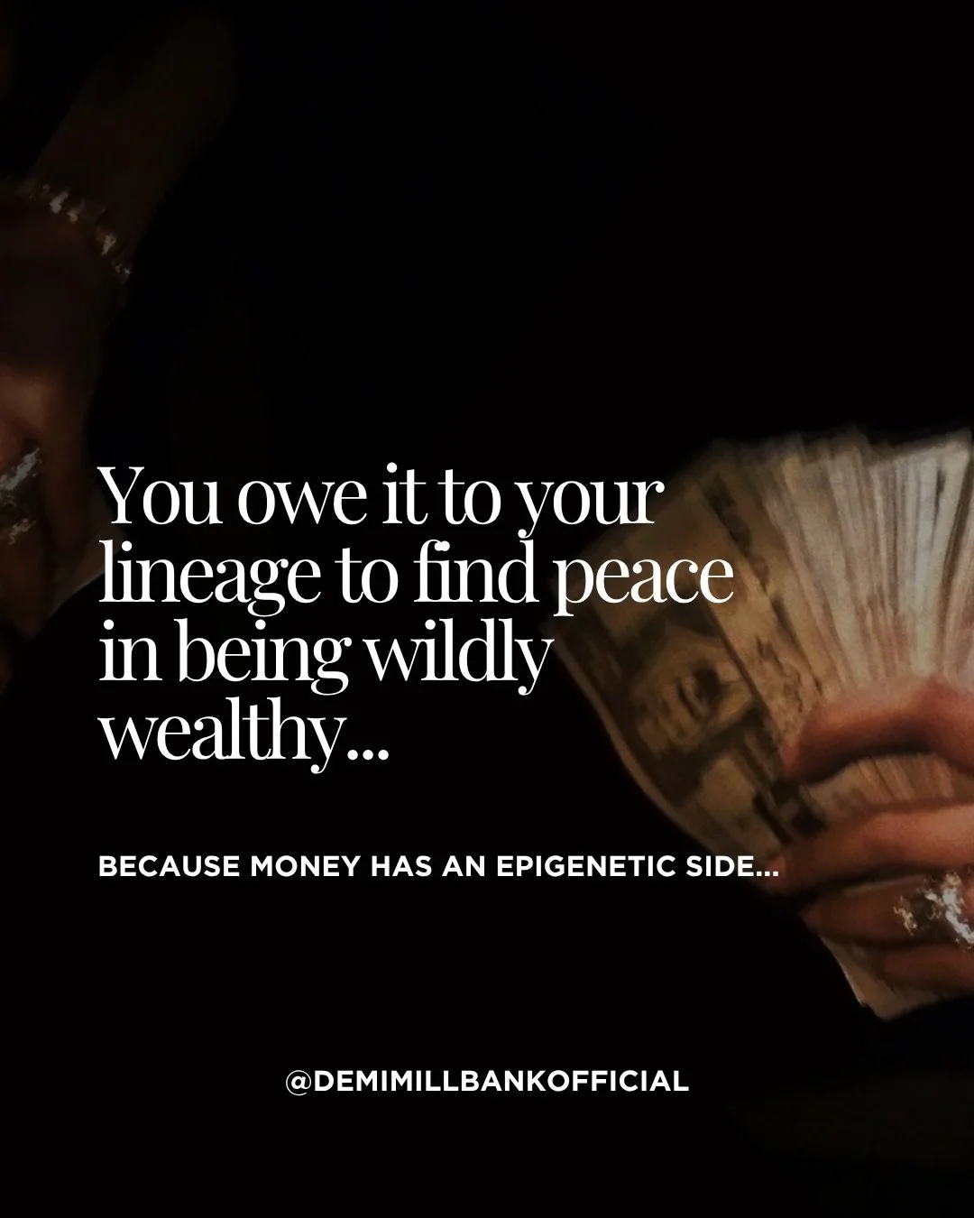 Some of us grew up absorbing other people&rsquo;s fear around money before we were old enough to know it wasn&rsquo;t ours. 

So we made ourselves small, we stopped asking but eventually we became the rescuer and wore the burden of financial crisis&r
