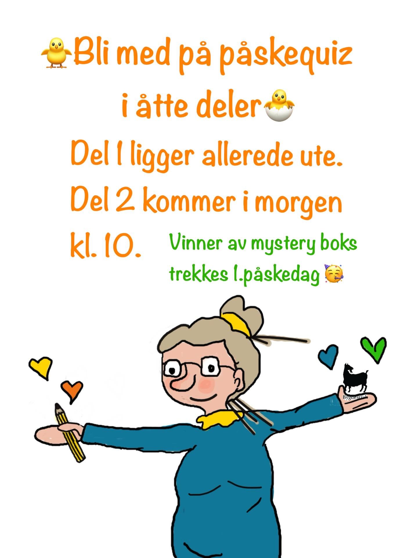 Tommel opp om du har l&oslash;st dagens oppgave og er klar for del 2 i morgen 🐣✏️🥳