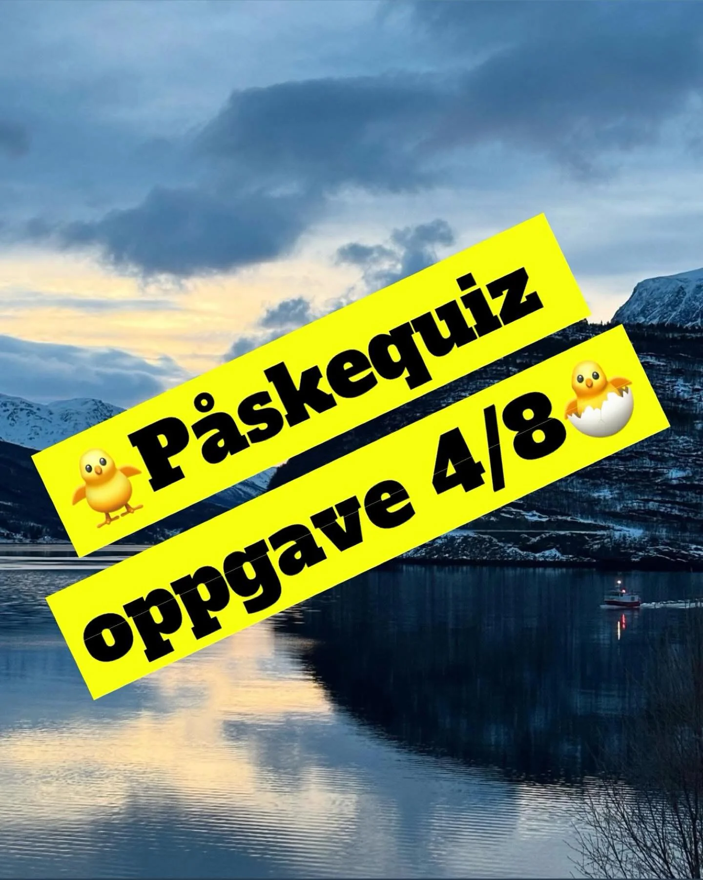 🐣P&aring;skequiz oppgave 4/8🍊
I g&aring;r fikk du smaken p&aring; b&aring;tlivet, og n&aring; har du f&aring;tt en ny mulighet p&aring; b&oslash;ljan bl&aring;. Du har nemlig f&aring;tt invitasjon fra B&aring;rd Tufte Johansen til &aring; bli med p