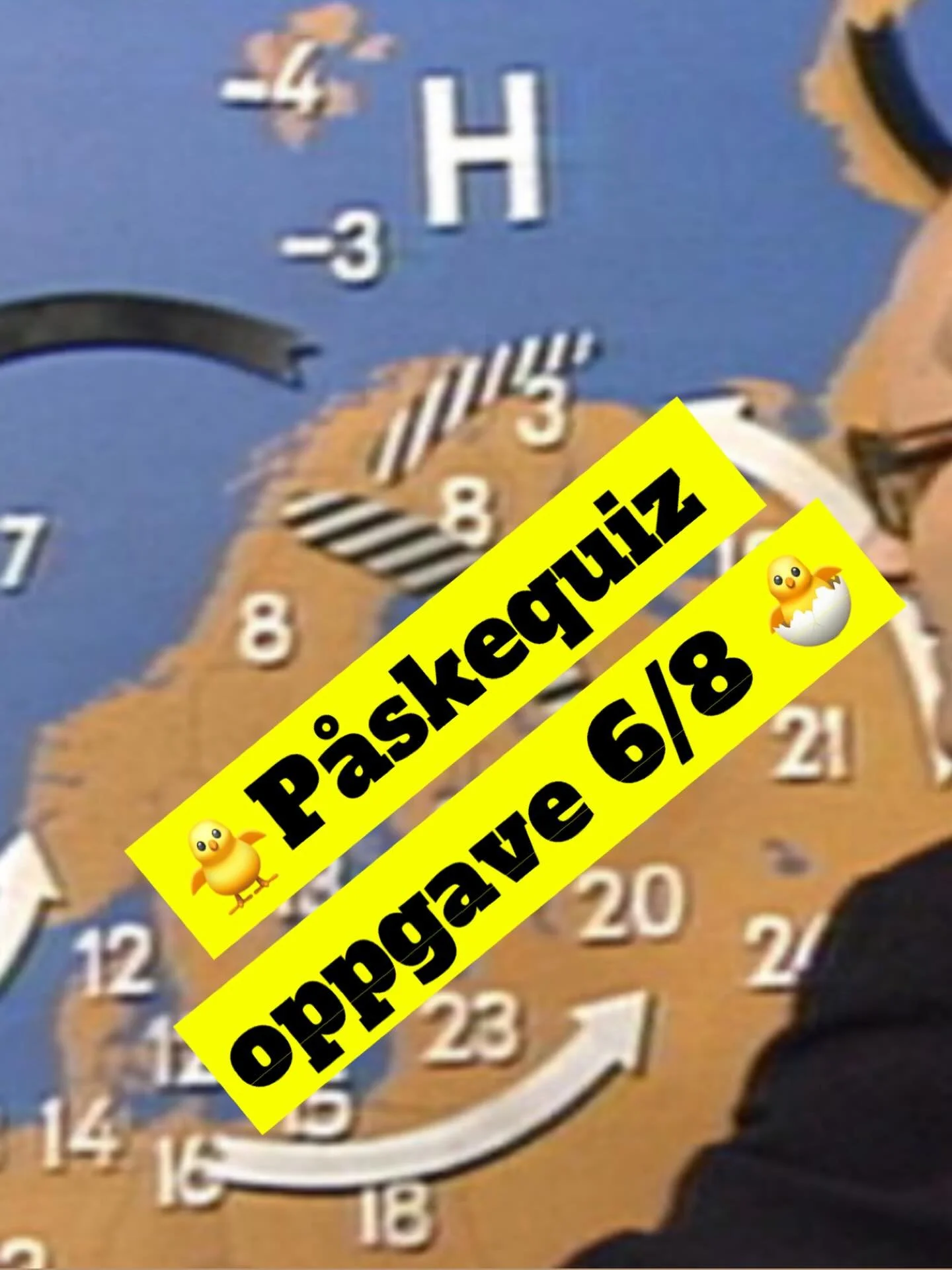 🐣P&aring;skequiz 6/8:
Du har forlatt S&oslash;r&oslash;ya for lengst, og i g&aring;r forvillet du deg inn p&aring; en friluftsskole. Der fikk du kunnskap som sjelden er i bruk. Og etter to korte, men kraftige pip fra blokkfl&oslash;yta til et lite k