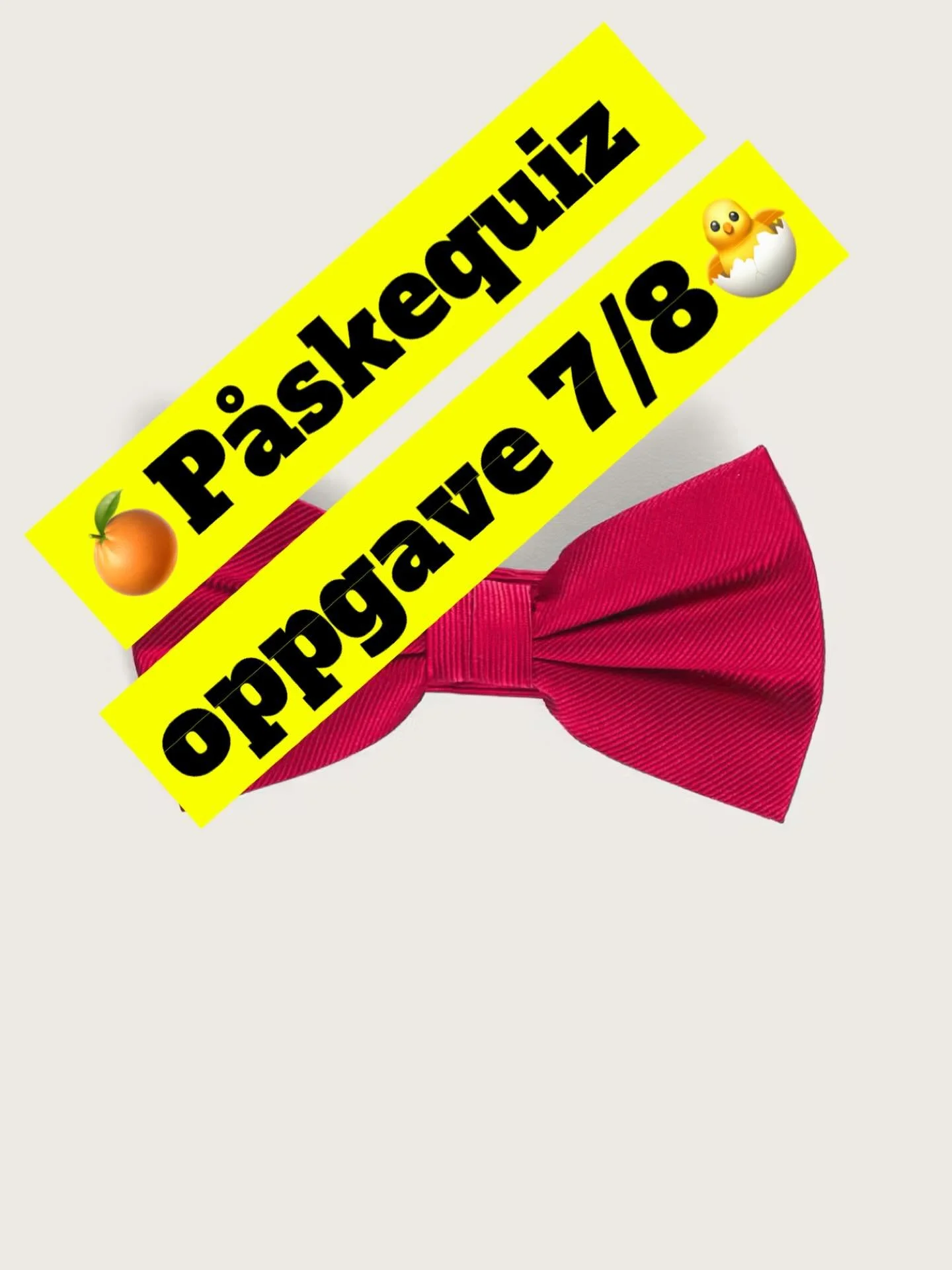 🍊P&aring;skequiz 7/8:
Du havnet p&aring; bygda i g&aring;r, og ble tatt med p&aring; r&aring;ning. Musikken som spilles i bilen er ikke akkurat &aring;rets modell. Det har tatt b&aring;de deg og dagens oppgave inn i musikkens verden.

I Don&rsquo;t 