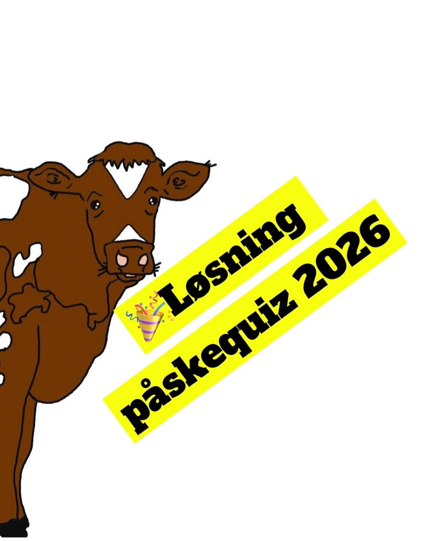 Tusen takk til alle som lot seg engasjere av p&aring;skequizen🎉 Vi har trukket vinner, gratulerer s&aring; mye til Marie Ulveseth🎊 
Pakke kommer i posten etter hvert 😊 

Her kommer l&oslash;sning p&aring; p&aring;skequizen:

Oppgave 1: 
Der skulle