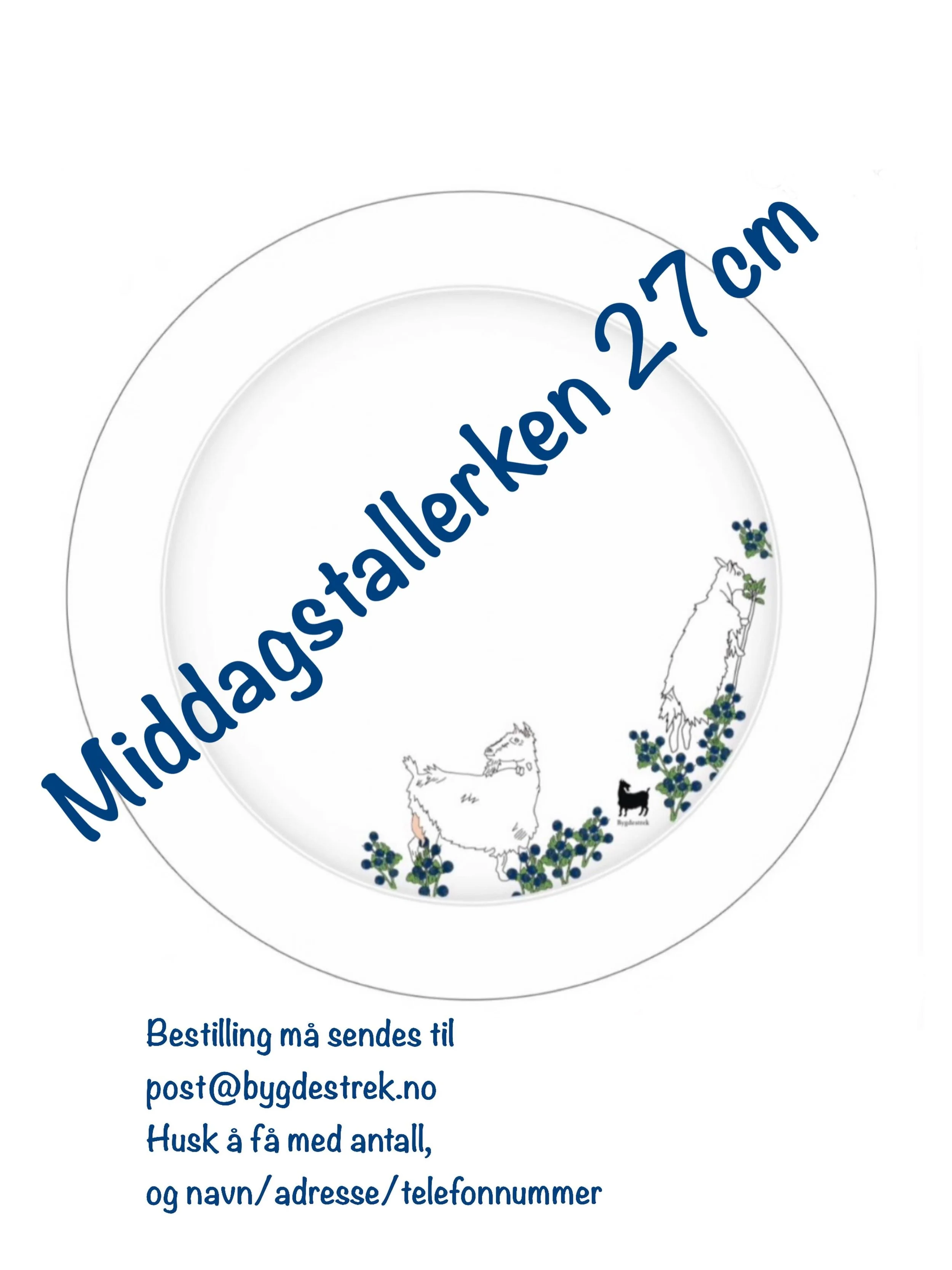 V&aring;ren kom og v&aring;ren gikk. Og disse rakk vi ikke &aring; komme i m&aring;l med. 
Men i september ca. skjer det🌟
Middagstallerken med v&aring;r modige bl&aring;b&aelig;rgeit💙 
27 cm og derfor plass til alskens retter. 
Vi g&aring;r for for