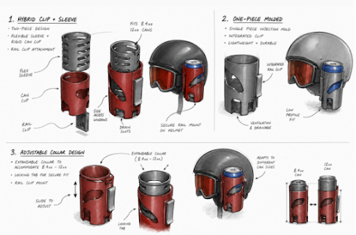 Beer can holder injection-molding ready CAD model