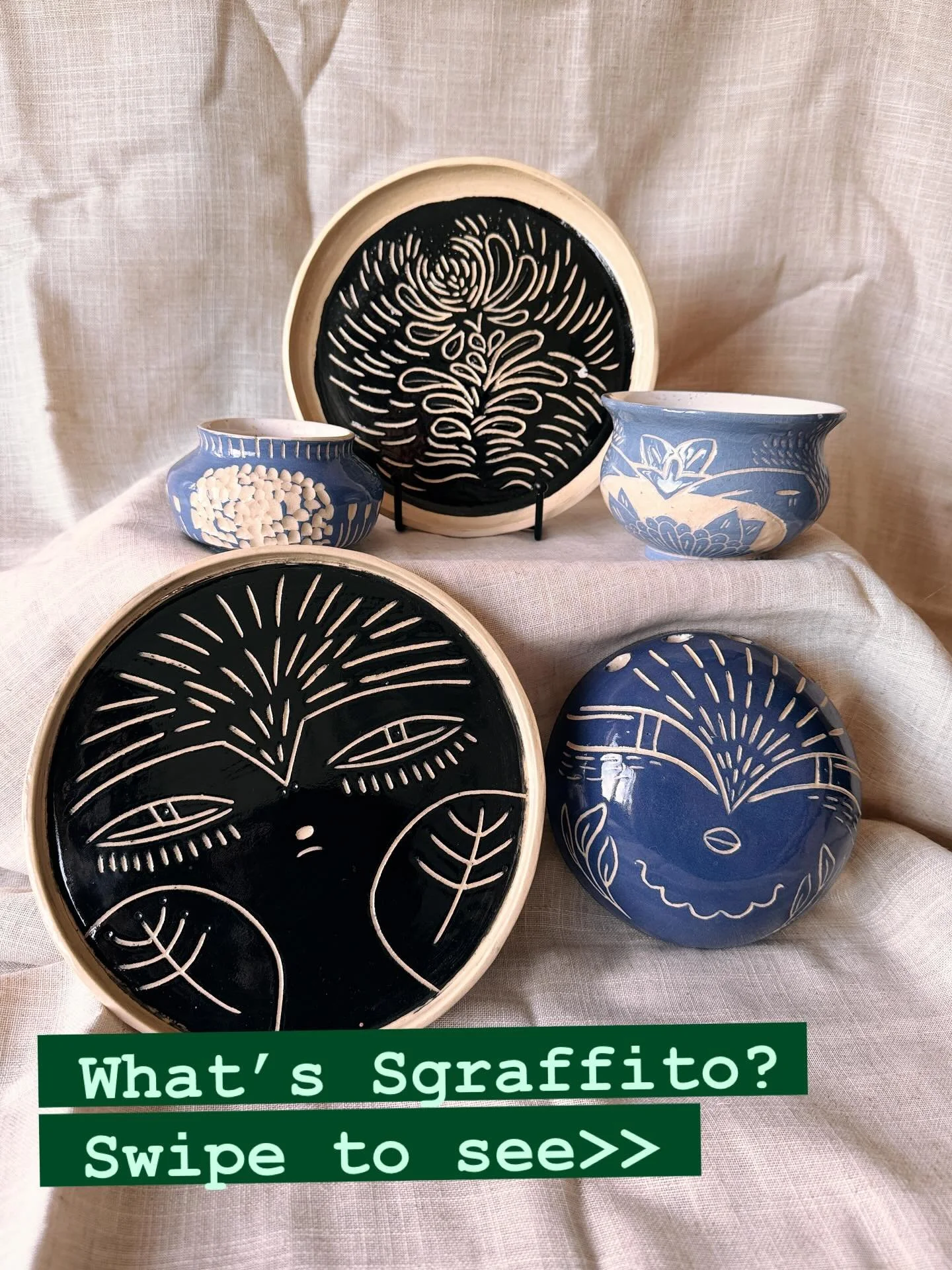 I love sgraffito technique&hellip; and I&rsquo;m teaching a workshop about it with @hola_lola_studio on October 5th, in Utrecht! 

Join me for a fun and unique session where you design and carve your own plate - inspired by nature design and human em