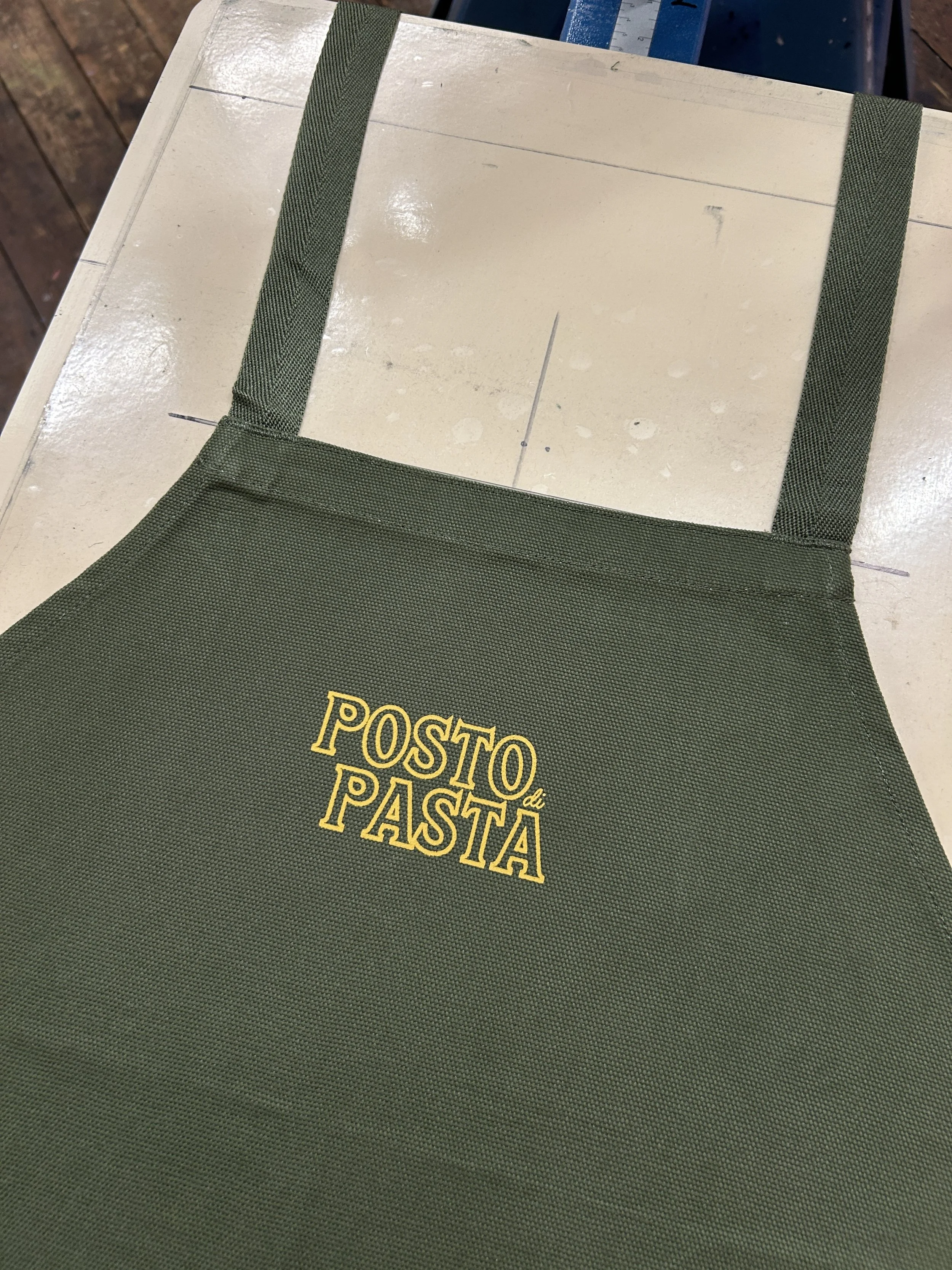 Small batch of aprons for new start up, Posto de Pasta