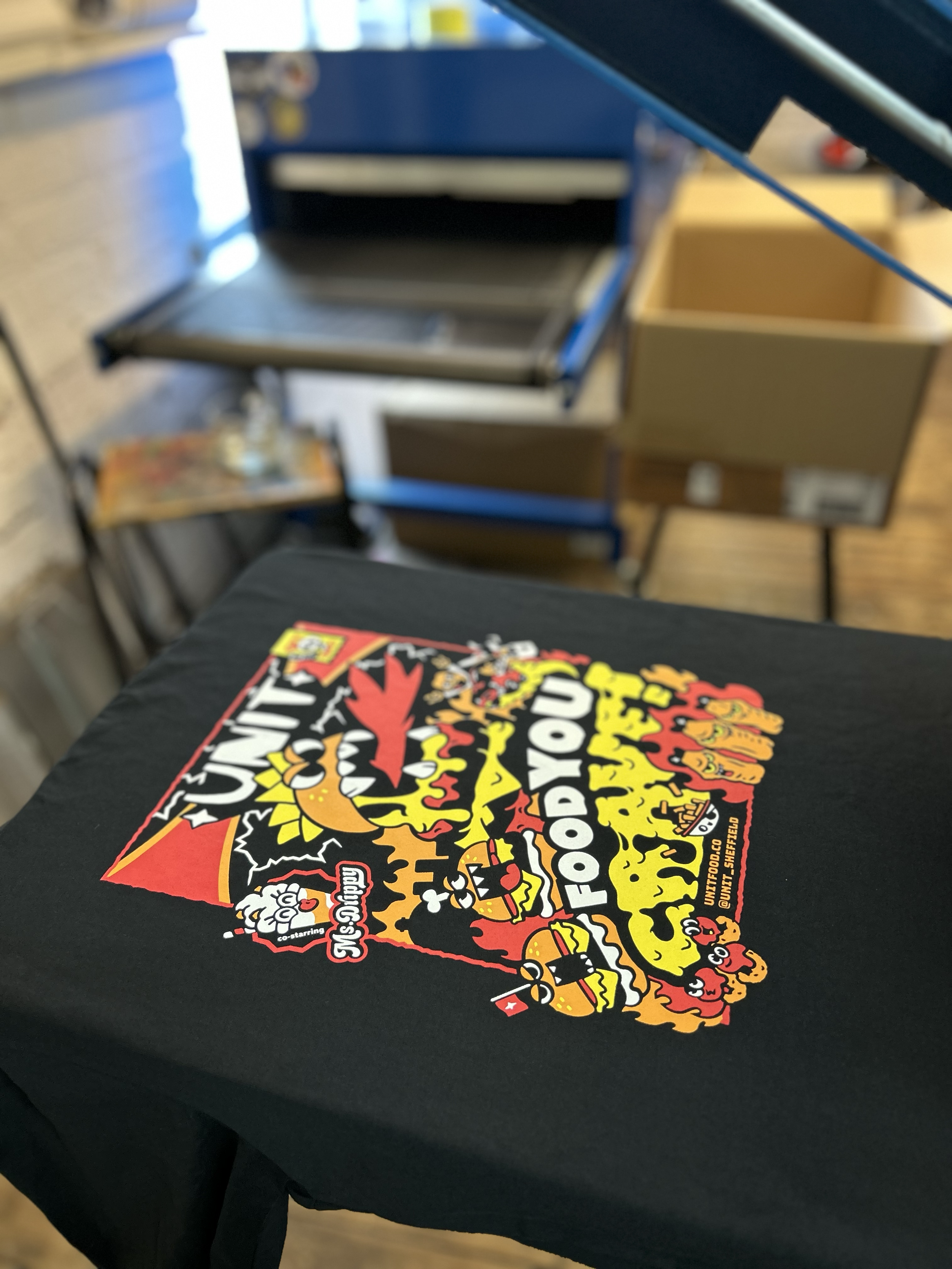 A 4 colour back print for Unit Sheffield.