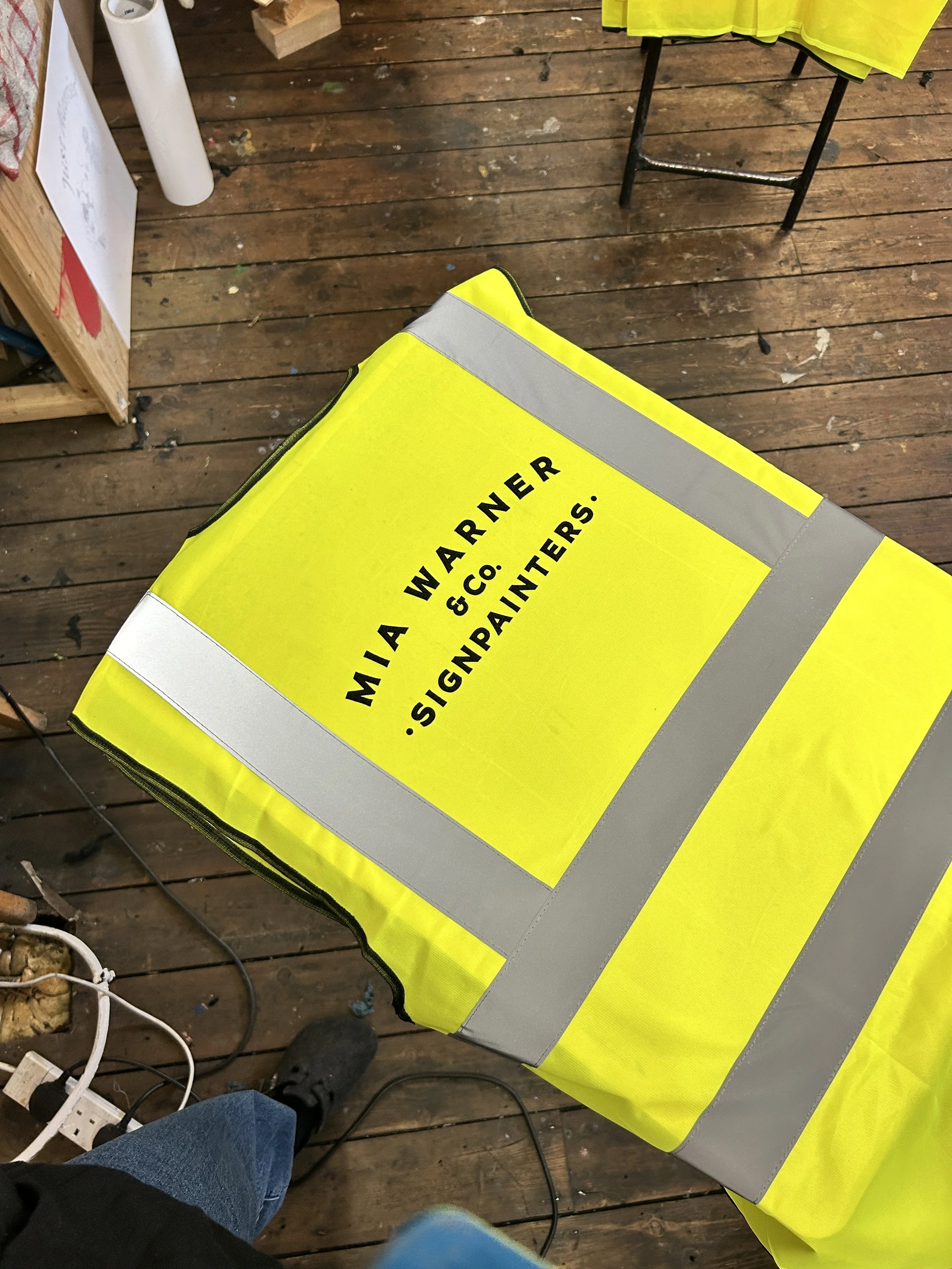 Simple branding for on the job safety vests
