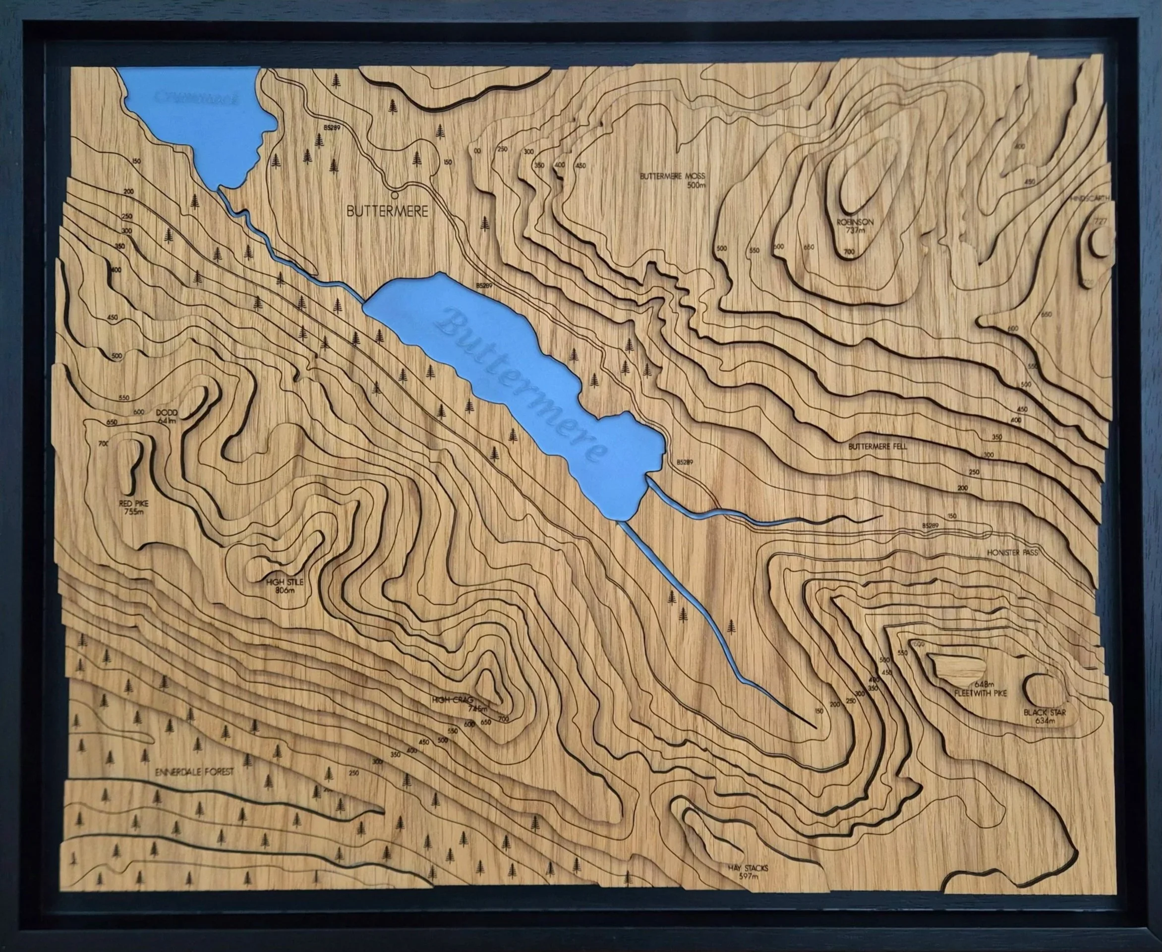 Buttermere Topography Framed Picture