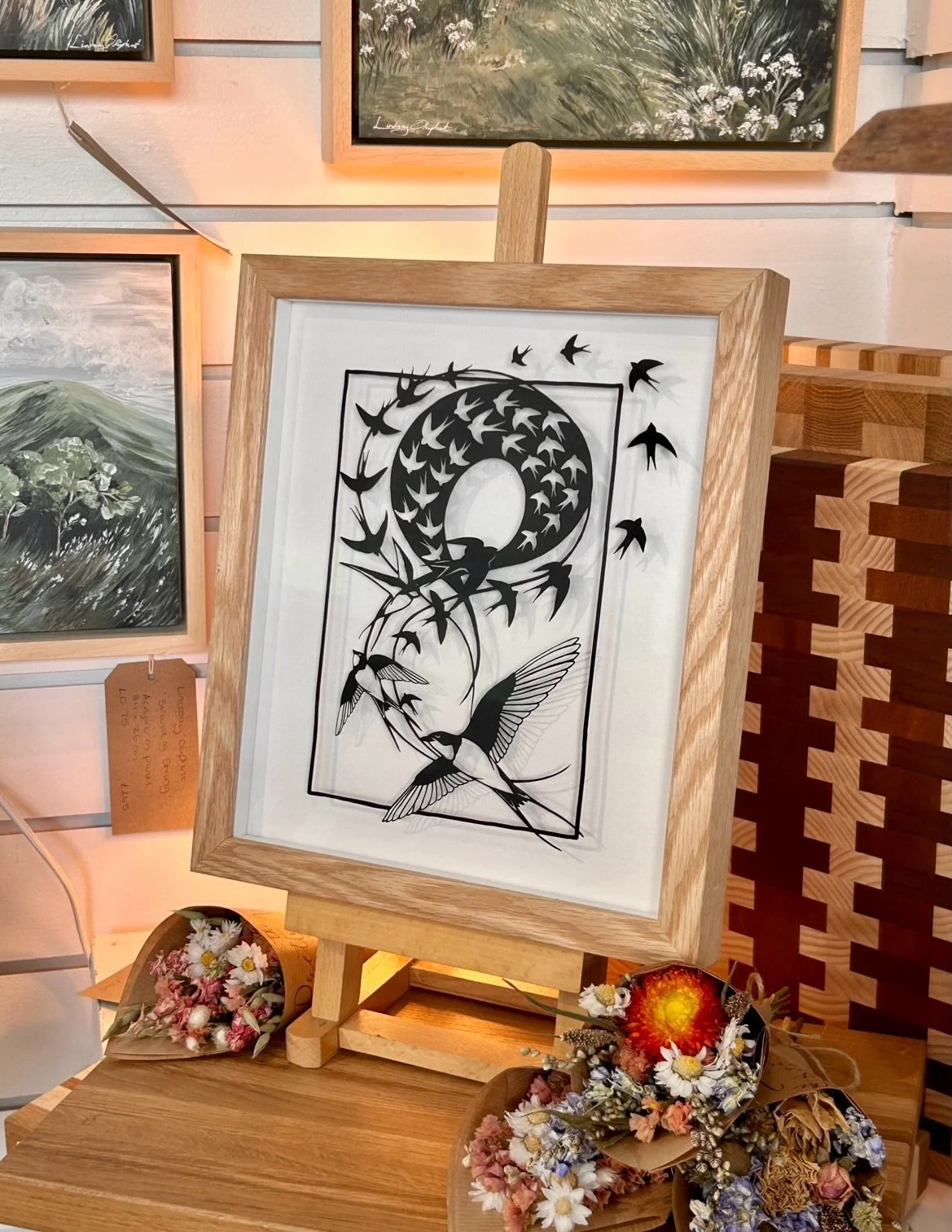 We&rsquo;re so pleased to welcome @emmaboyespapercreations to the gallery!🐦&zwj;⬛

Emma&rsquo;s intricate papercut works are beautifully considered, with such an incredible level of detail throughout. Each piece is cut from a single sheet, with care