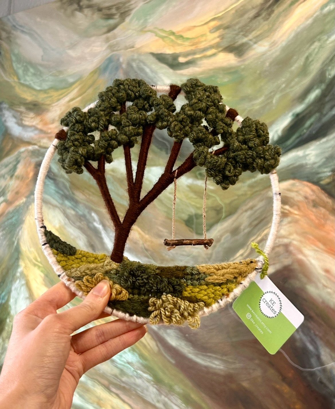 @ke_creates delivery just arrived the gallery! 🌳

&bull;

We&rsquo;re always so excited to receive Katie&rsquo;s beautiful Treescapes and much loved Herdwick keyrings. Her work reflects so many of the details that make the Lake District feel so spec