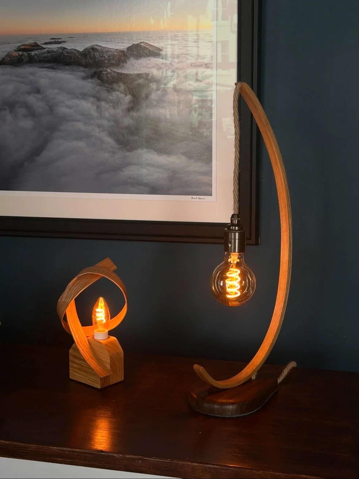 We&rsquo;ve just welcomed a beautiful collection of handcrafted wooden lamps by @paulislipfurniture to the gallery, and they&rsquo;ve already brought such a lovely warmth to the space.

&bull;

Working from his workshop in North Wales, Paul creates d