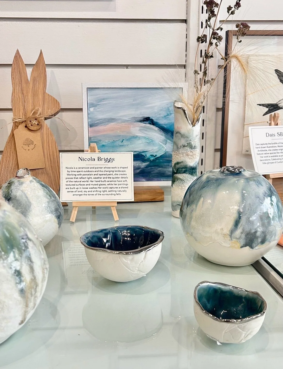 We&rsquo;ve just unpacked a beautiful collection of new porcelain ceramics by @nicolabriggsceramics 

&bull;

Working in porcelain, Nicola hand builds each piece before applying layers of glaze to create depth, texture and movement. Inspired by chang