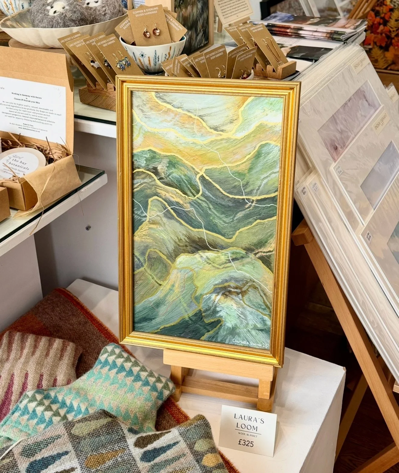 We&rsquo;ve had two lovely new pieces arrive from the wonderful @charlotte_gurran_art 💙✨

There&rsquo;s such a beautiful balance in these paintings between rich blues, earthy greens and softer golden tones. Charlotte has such a way of capturing the 