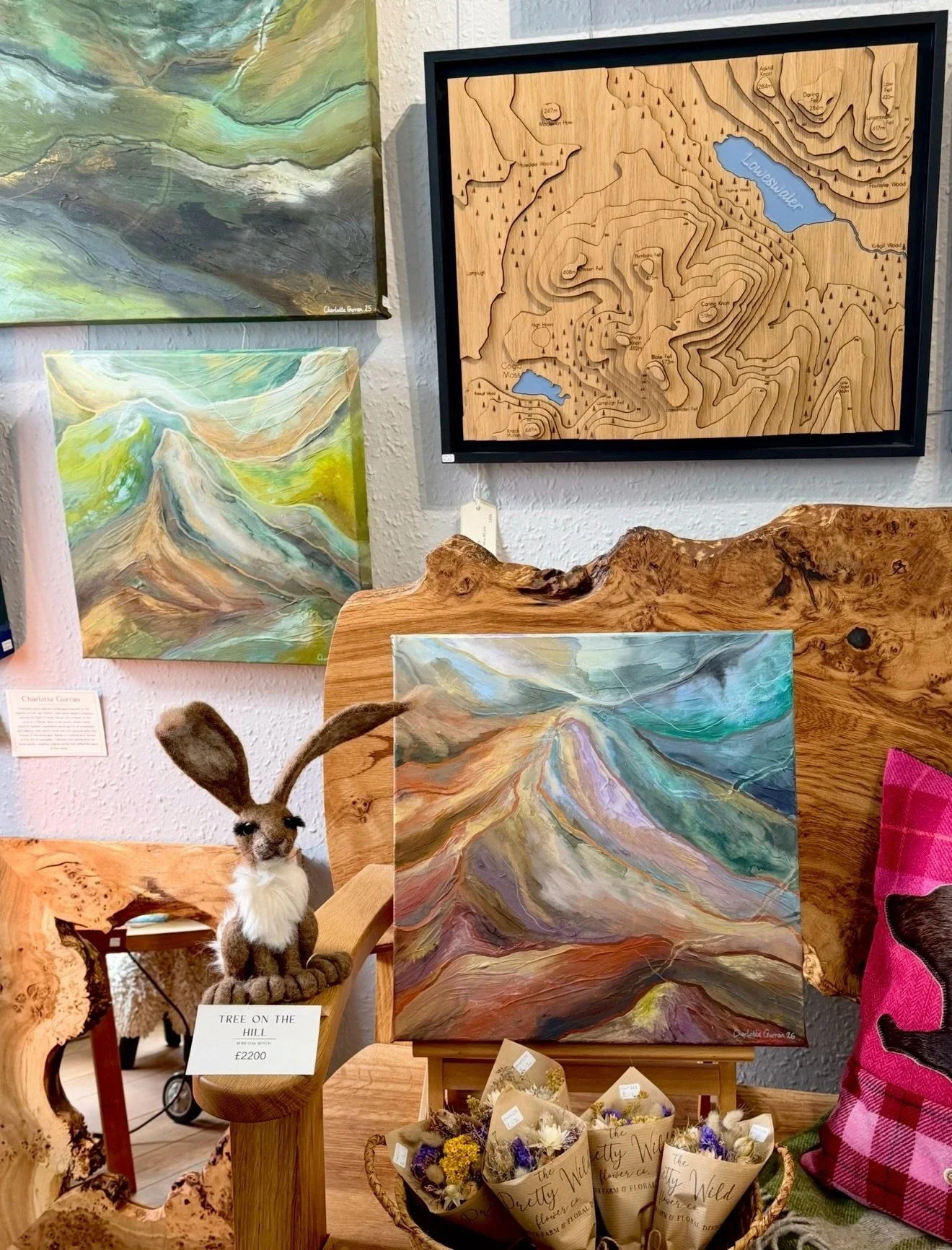 Happy Sunday! 

We&rsquo;ve had two beautiful new pieces arrive from @charlotte_gurran_art , both bringing together soft blues, greens and warmer earthy tones.

&bull;

Charlotte has created a lovely sense of movement through layered colour and expre