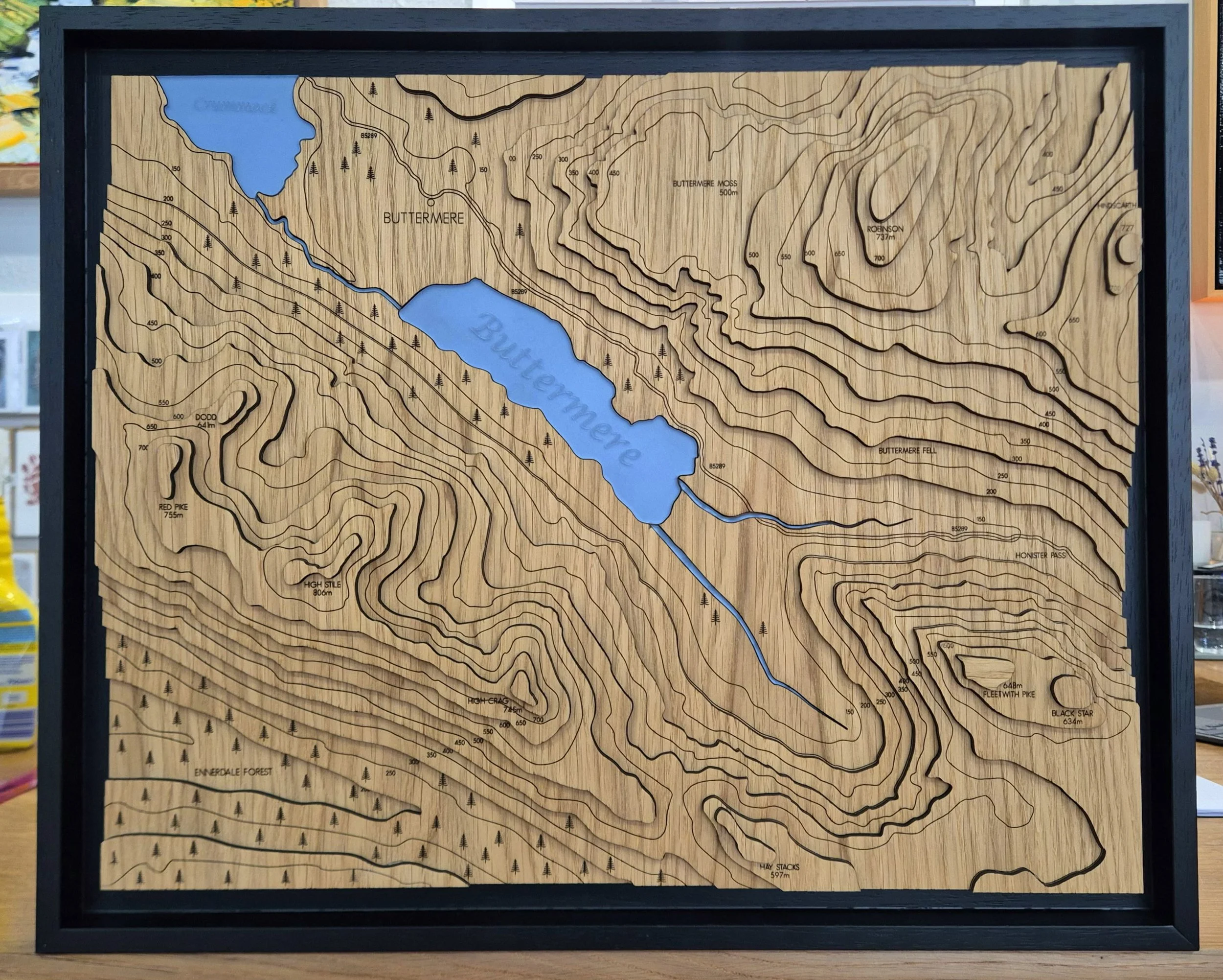 Buttermere Topography Framed Picture