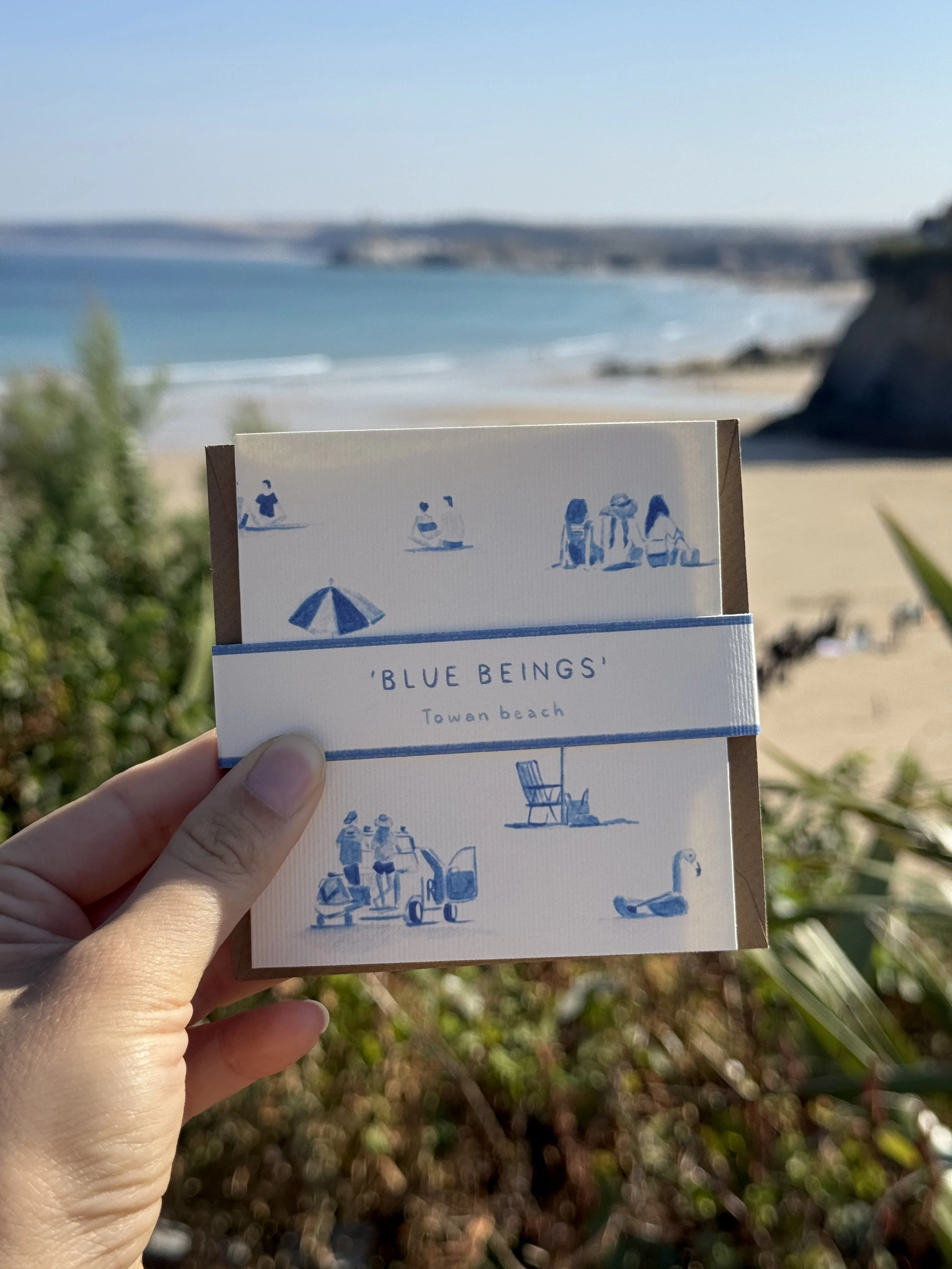 ‘Blue Beings’ - Concertina Card