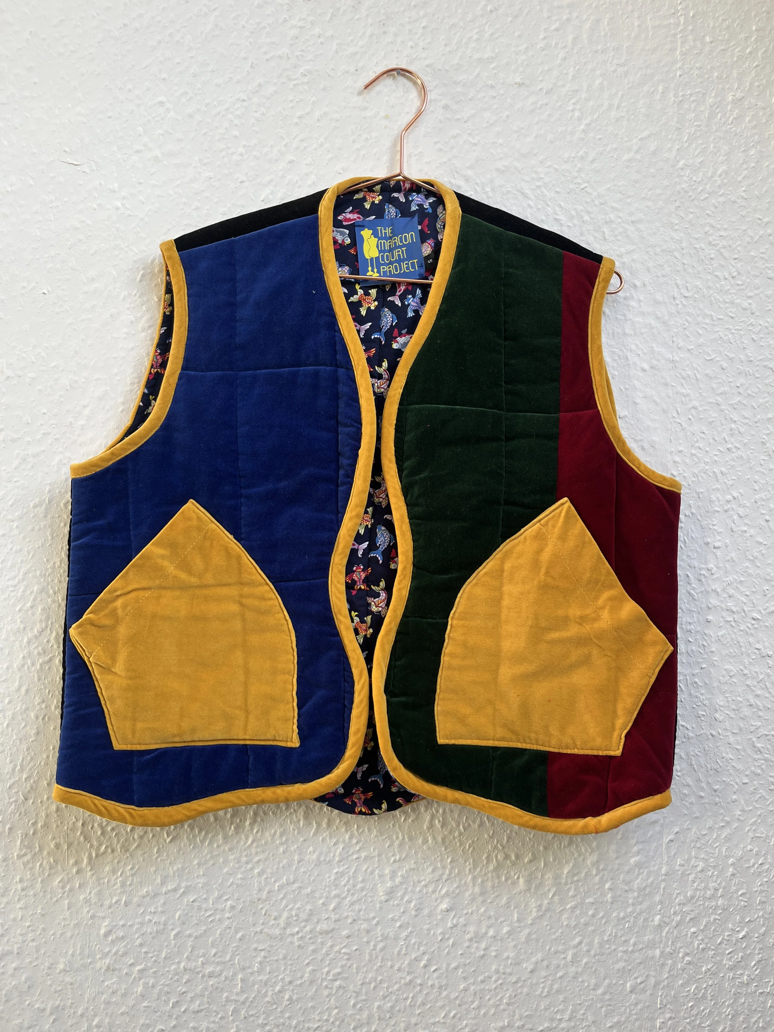 Patchwork velvet gilet. Option 2