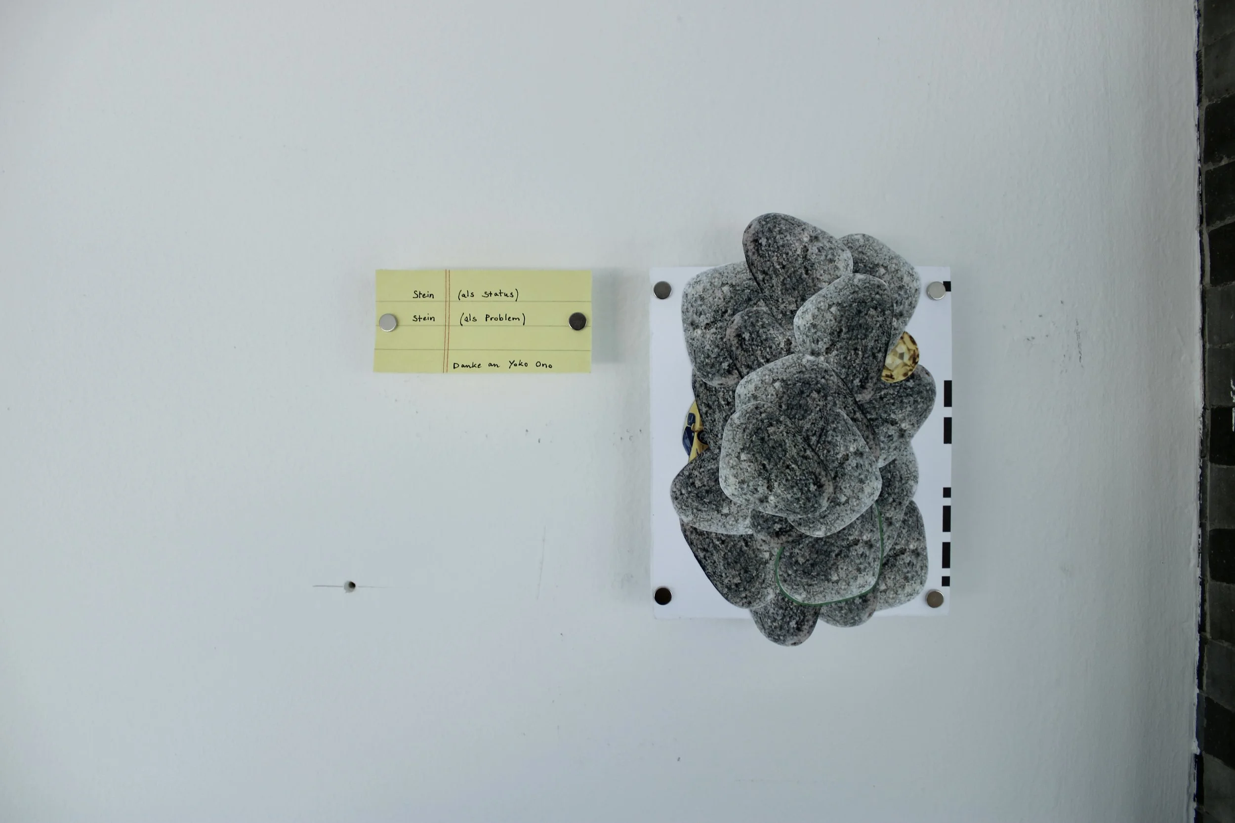 Stein (als Status) Stein (als Problem) Danke an Yoko Ono, 2025