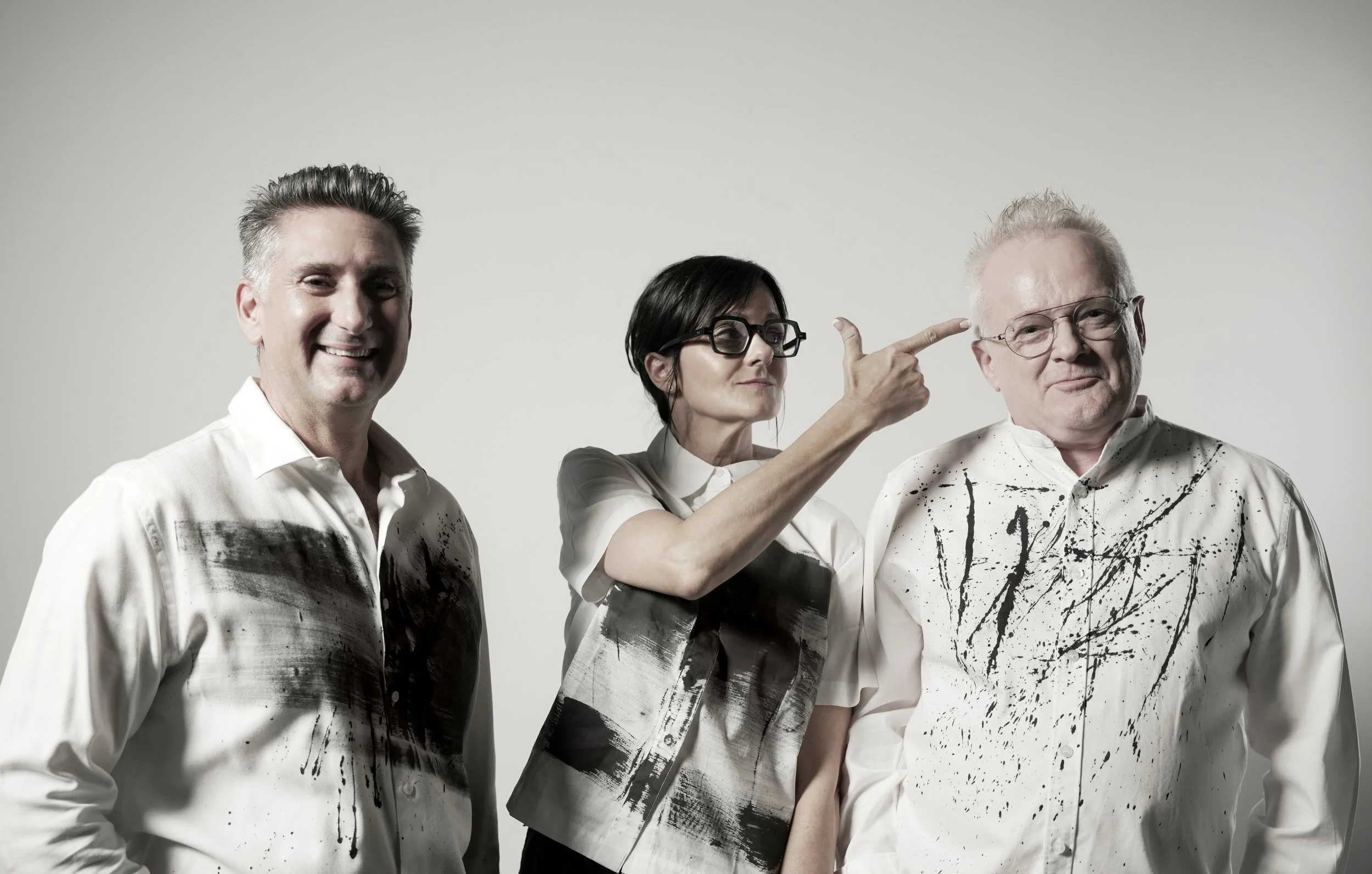 A jovial photo of The Boundless team featuring Paul Jackson, Chief Executive Office, Roanna Williams, Chief Creative Officer and Stuart Walsh Head of Boundless Strategy.