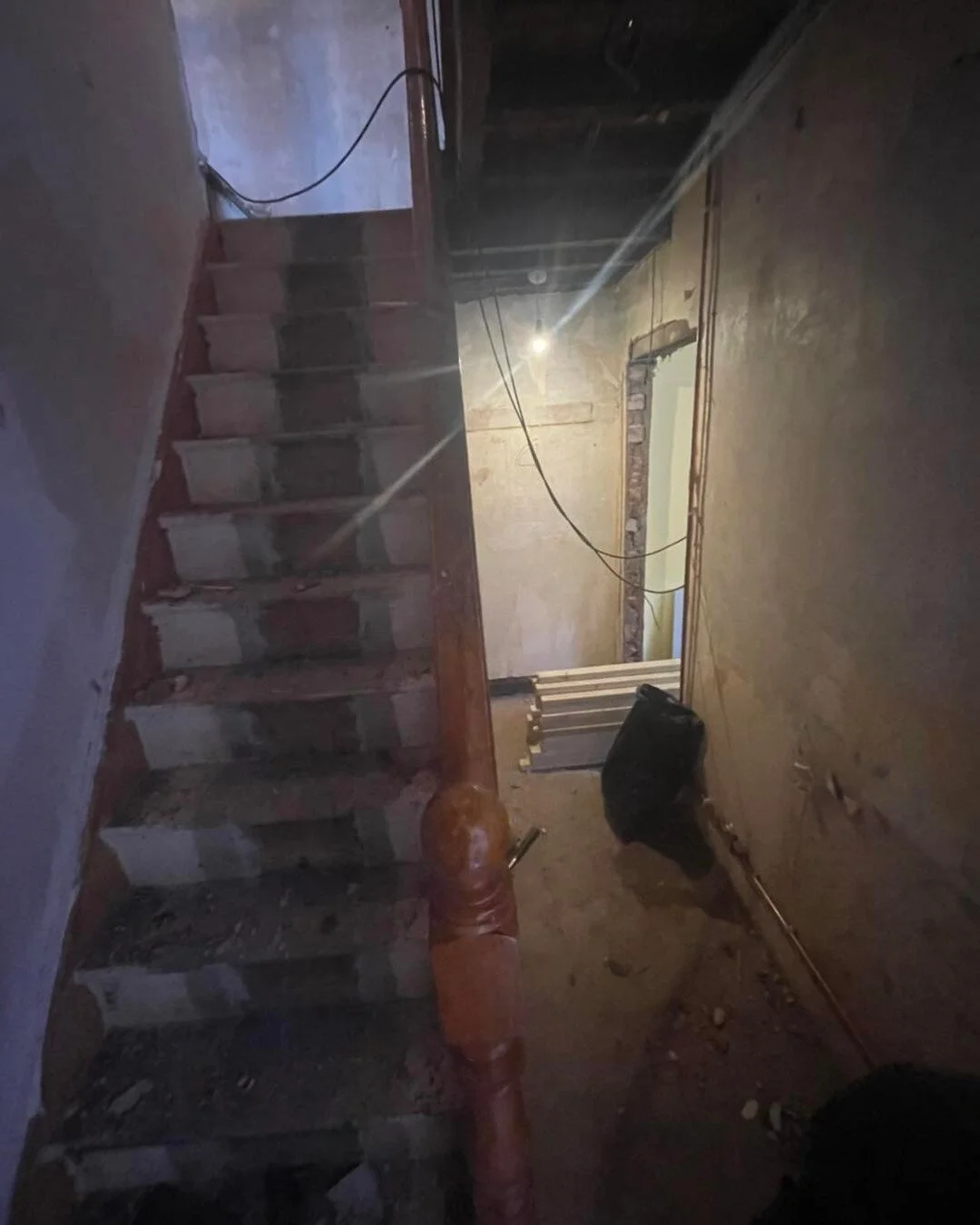 The entrance hallway and staircase got a little makeover too.

.
.
.
.
#demolition #commercial #bathroom #renovation #commercialrenovation #renovations #renovationproject #houserenovation #homerenovations #renovationideas #houserenovations #bathroomr