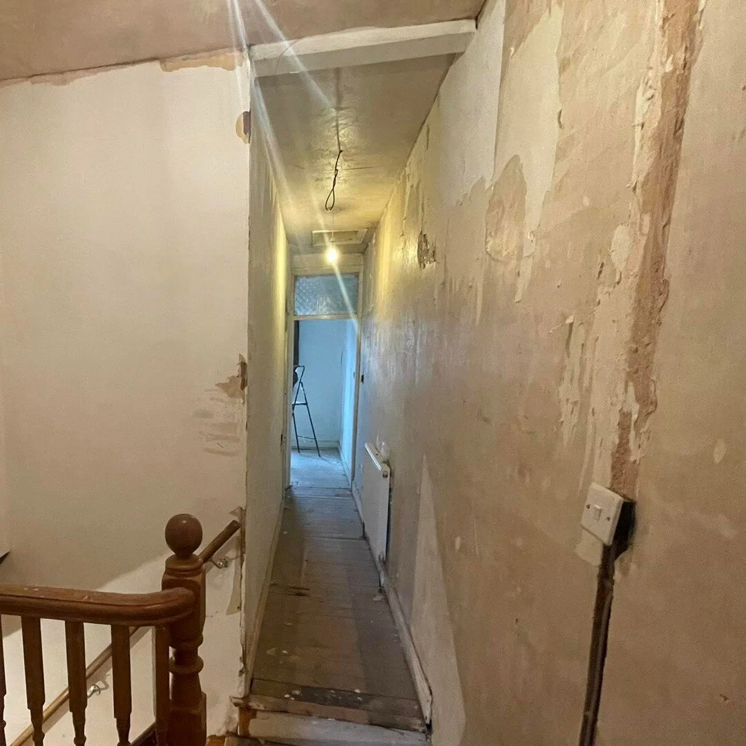 The stages of renovation. Just the hallway for now&hellip;.we will showcase the rest over the next few posts. Just showing the processes involved to achieve the best finish.
.
.
.
.
#demolition #commercial #bathroom #renovation #commercialrenovation 