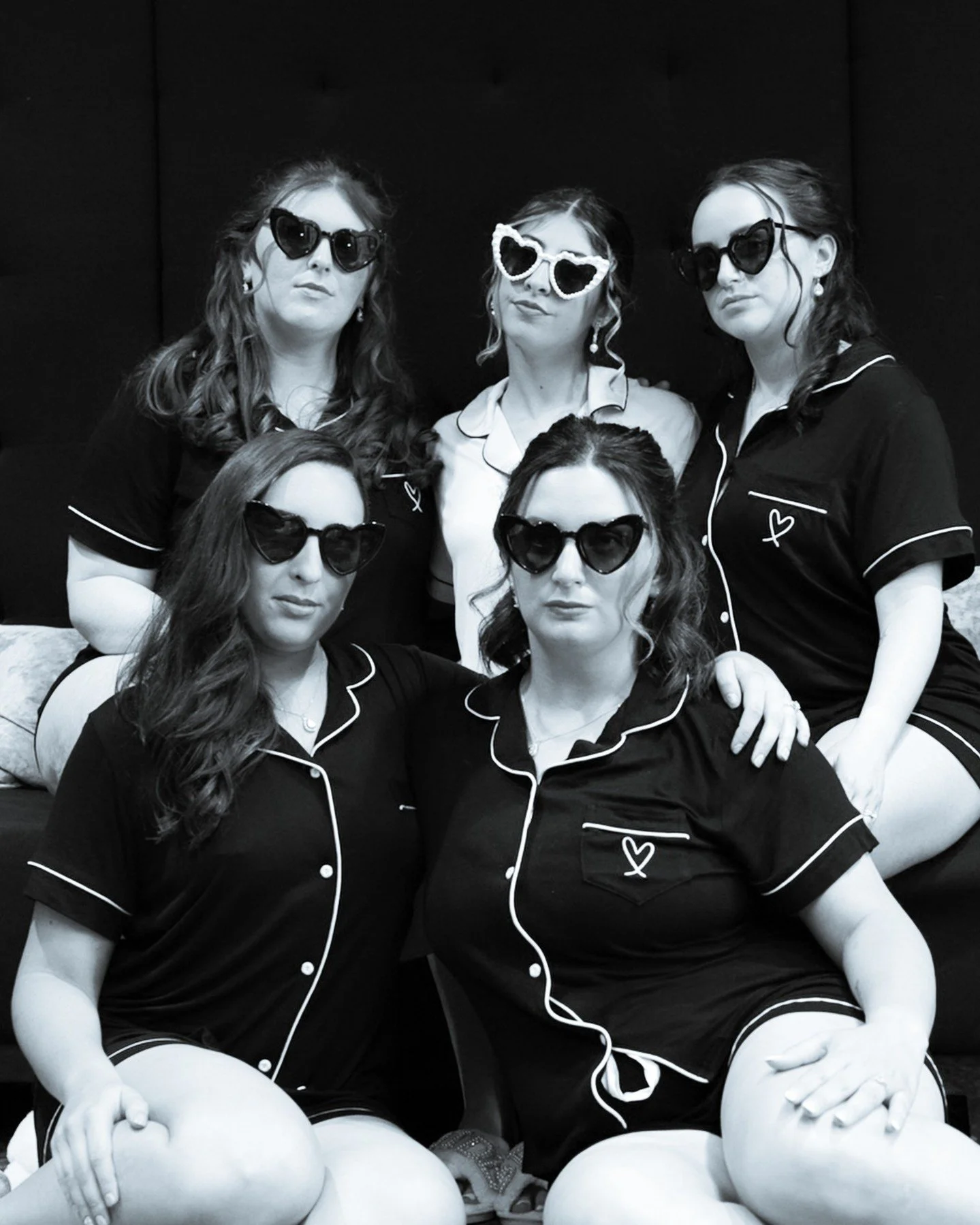 Bridal party bringing the style and the vibes 😎💐 Nothing but cool energy, sunglasses on, and memories being made. #bridalparty #bride #coolweddingideas #wedding #weddingvideographer