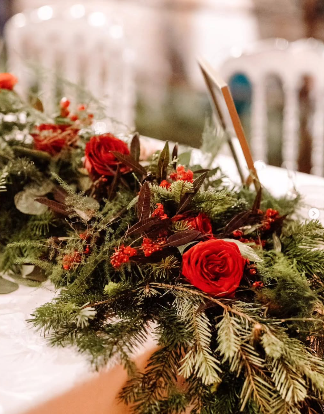 Centre de table hivernal