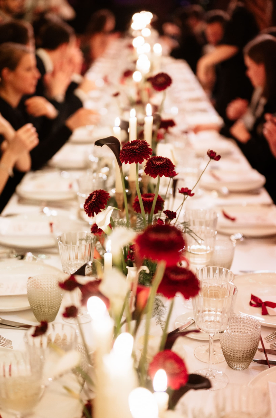 Centre de table de Noël, en fleurs fraîches