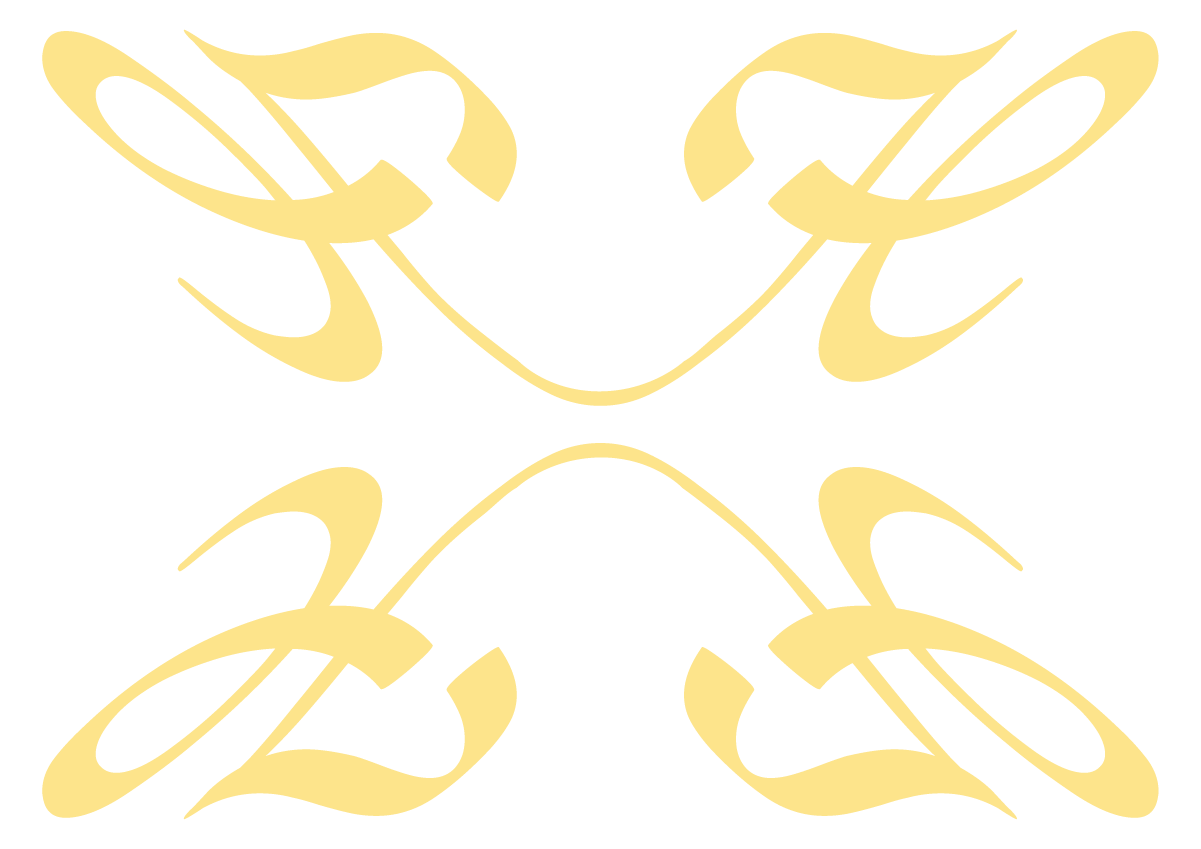 Gold symmetrical geometric pattern on a black background.