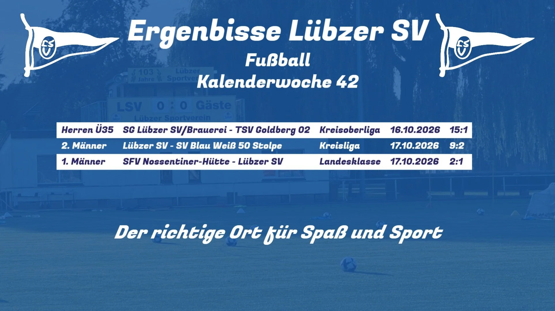 ⚽ Ergebnisdienst unserer Fu&szlig;baller ⚽