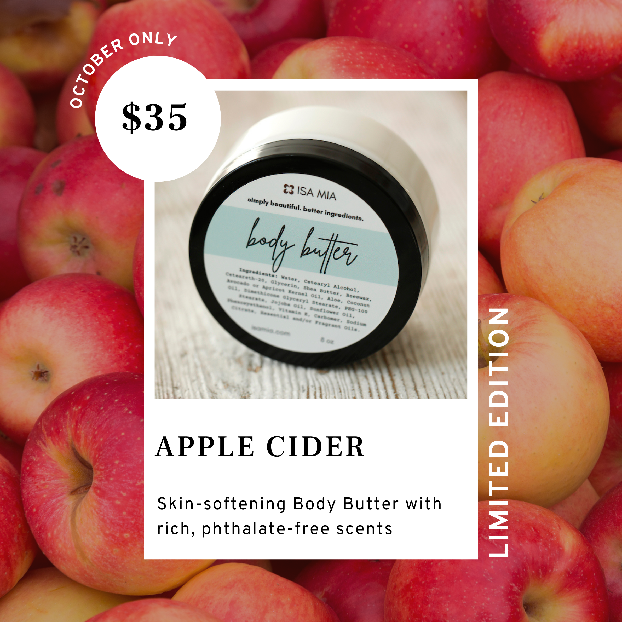 Body Butter Limited Ed. Scents - Nourishing Shea Butter Moisturizer for Dry Skin