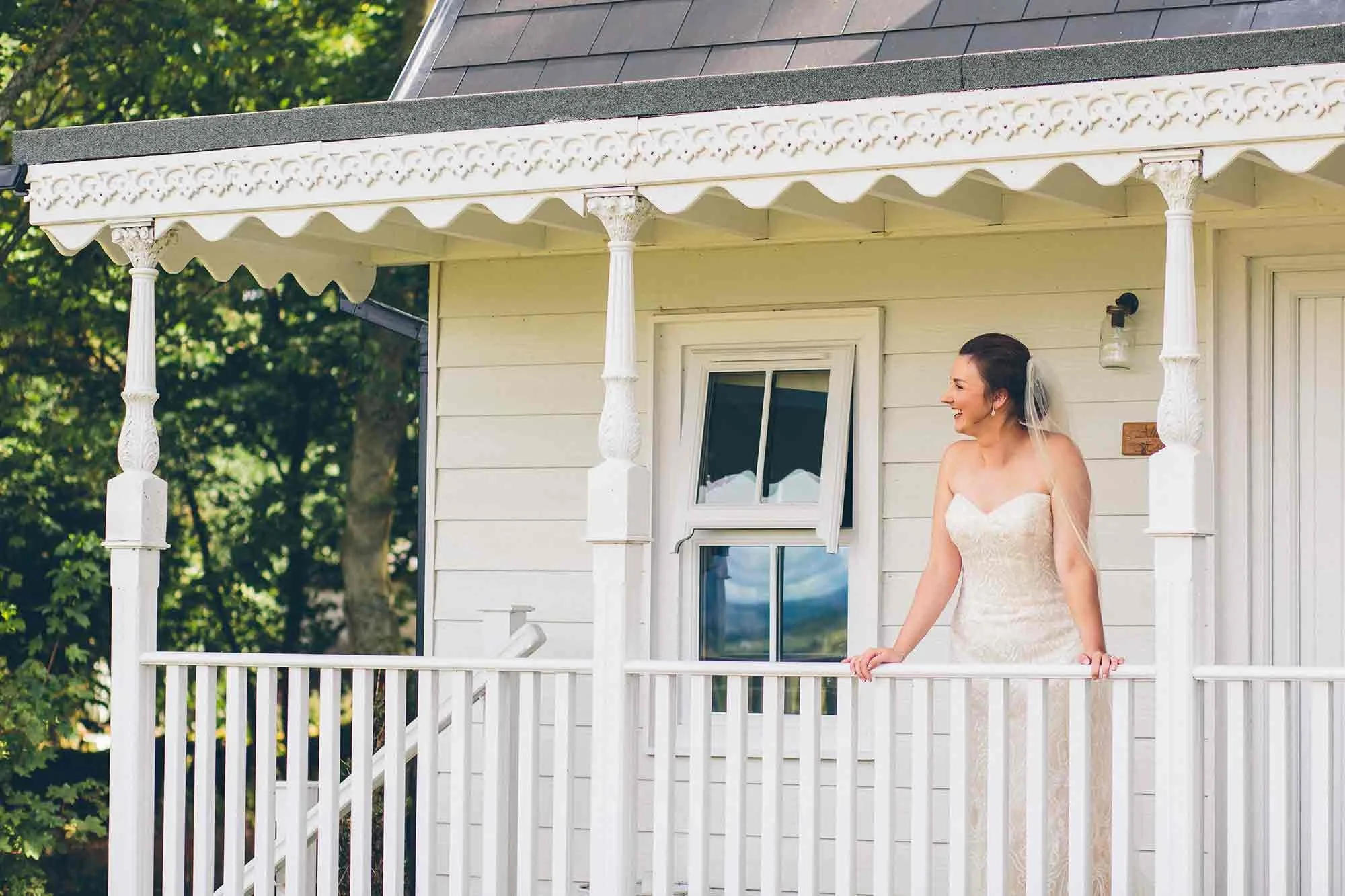 A beautiful and natural portrait of the bride before her wedding at Woodhill Hall in Northumberland.