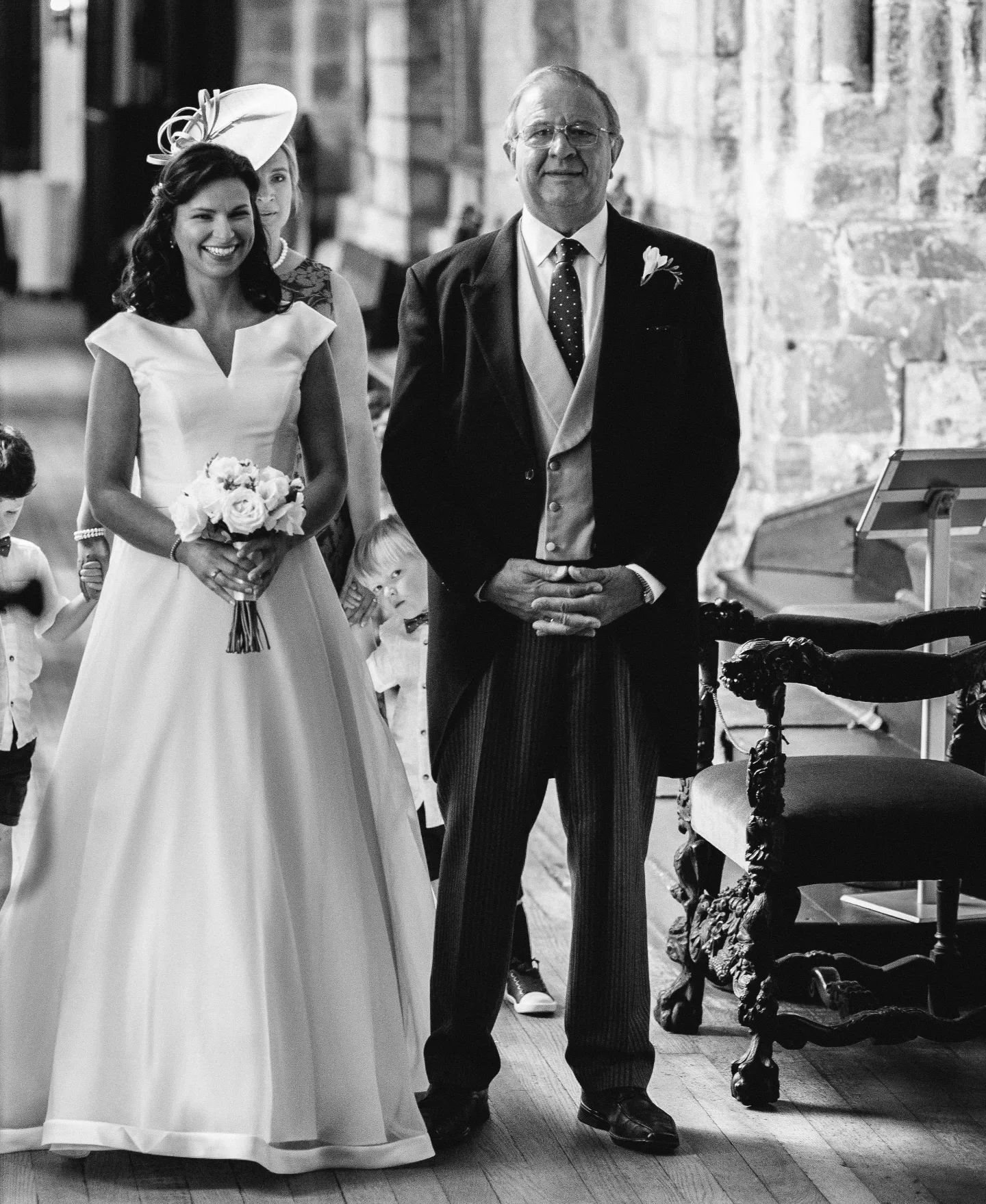 Anne-Marie and her father just about to walk down the aisle at Durham Castle.

#durhamcastlewedding
#durhamcastle
#durhamweddings
#durhamweddingphotographer
#blackandwhitewedding
#documentaryweddingphotography
#candidweddingphotos
#bride
#bridalgown