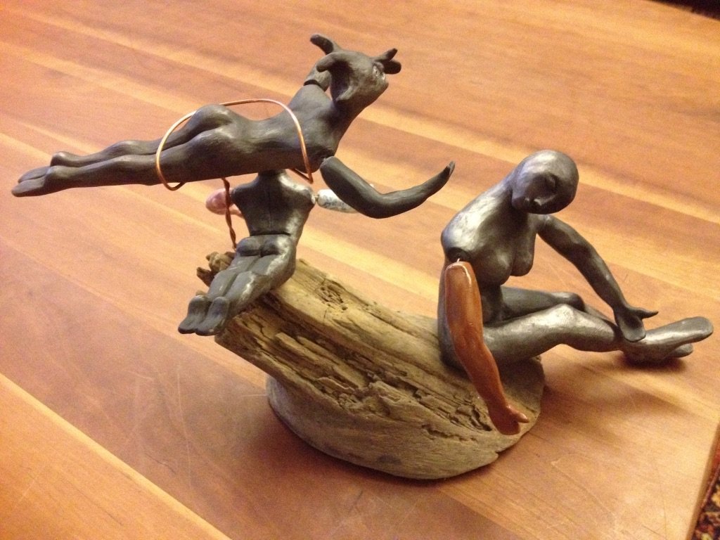 triple ladies on wood.jpeg