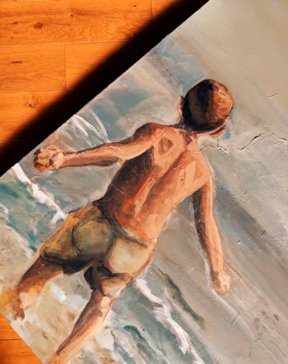 acrylic | 2019 waves series | sand & storm