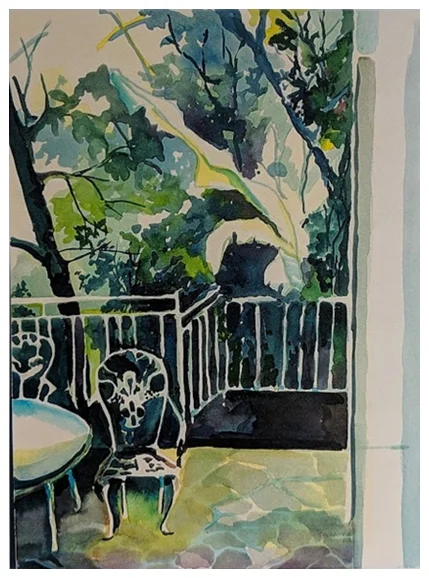 watercolour | 1988 veranda series | sunday